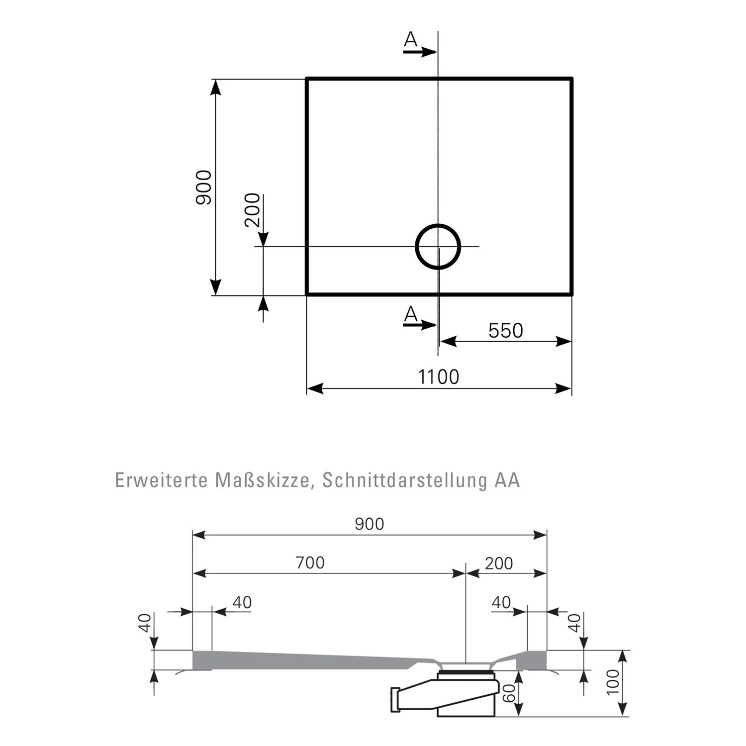 Mauersberger Duschfläche Davisi 110 x 90 cm Bild 2