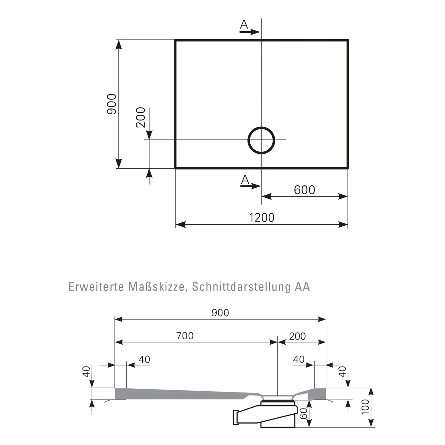Mauersberger Duschfläche Davisi 120 x 90 cm Bild 2