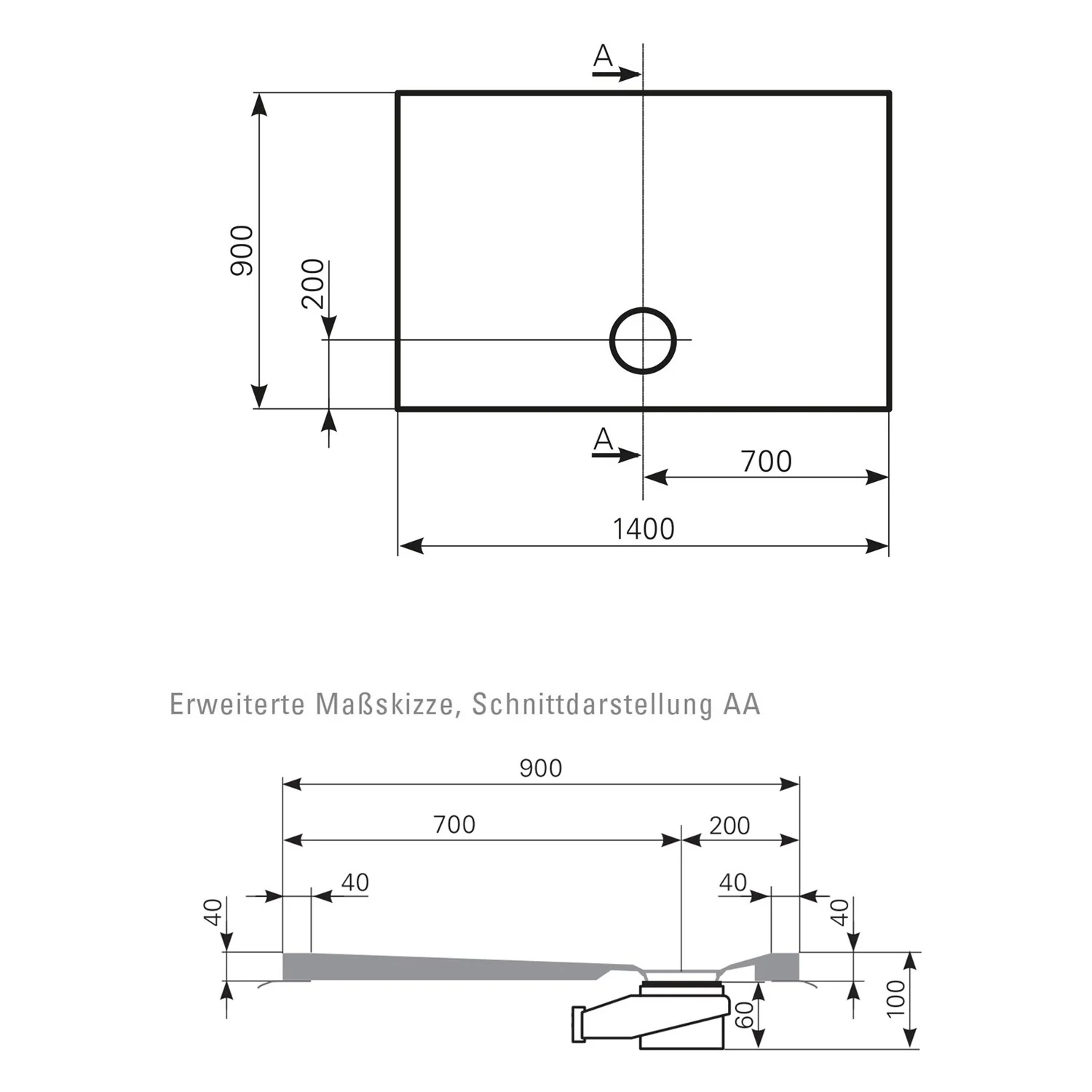 Mauersberger Duschfläche Davisi 140 x 90 cm Bild 4