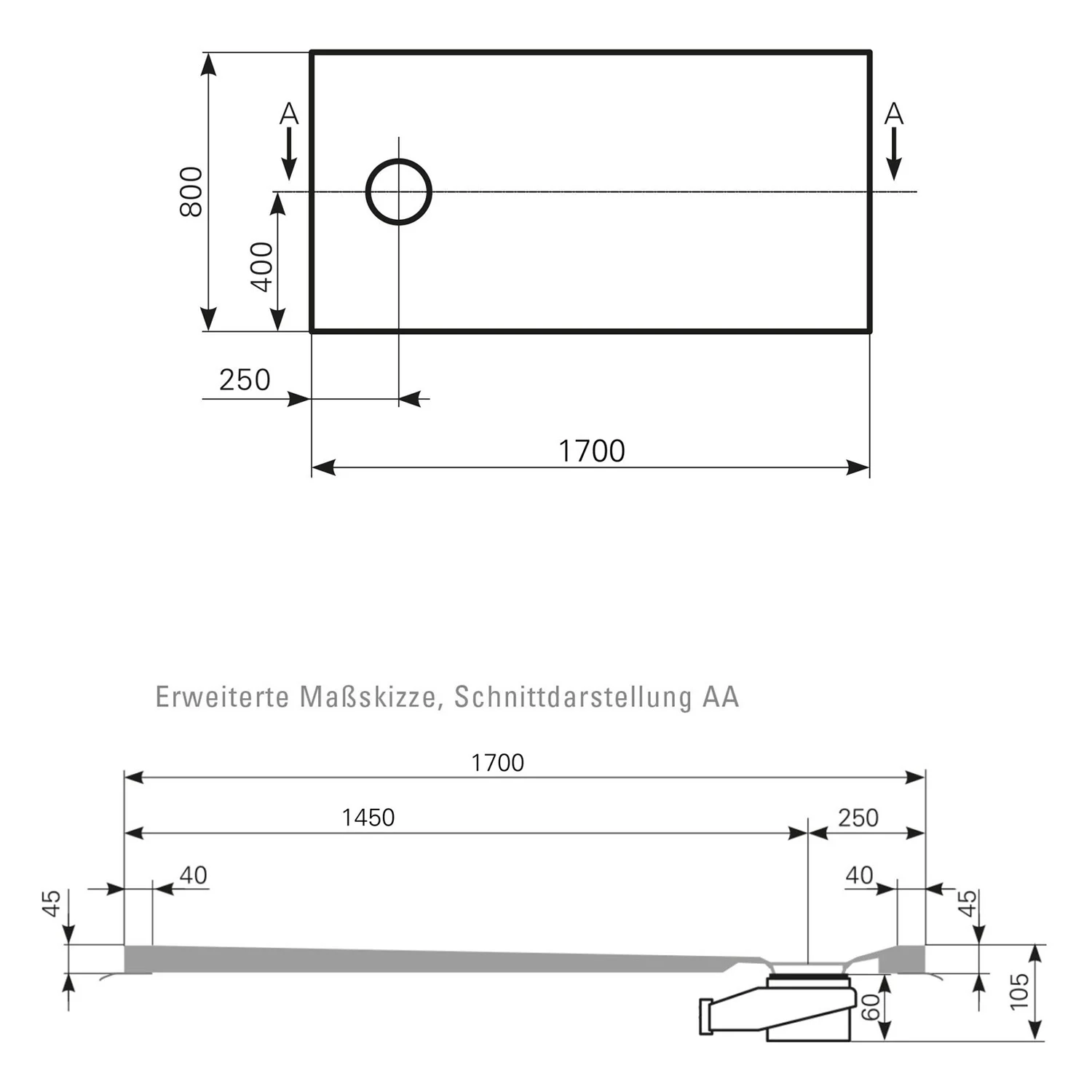 Mauersberger Duschfläche Davisi 170 x 80 cm Bild 2