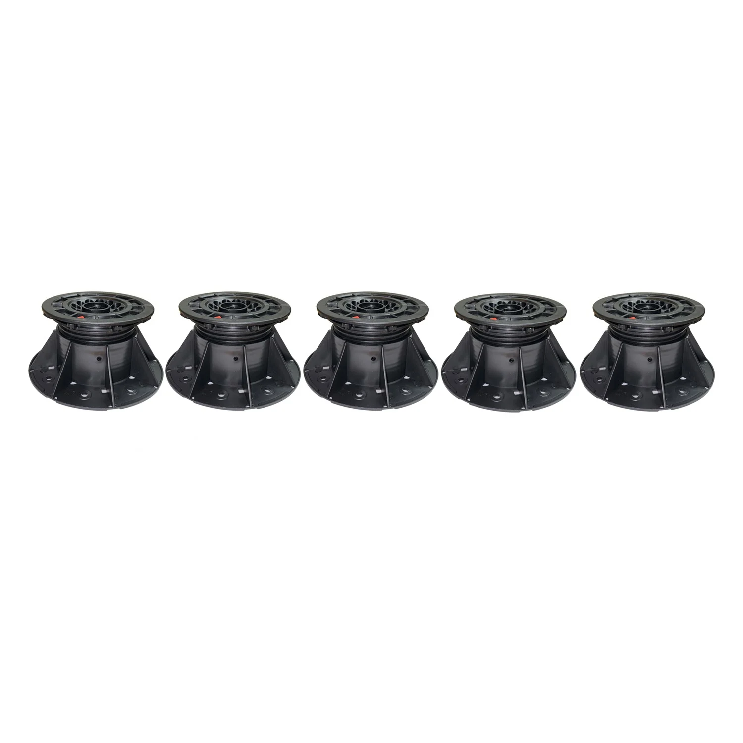 Mauersberger Davisi Stellfuß Stelzlager, Set mit 5 Stk. - Höhenverstellbar 7,4 - 11,7 cm