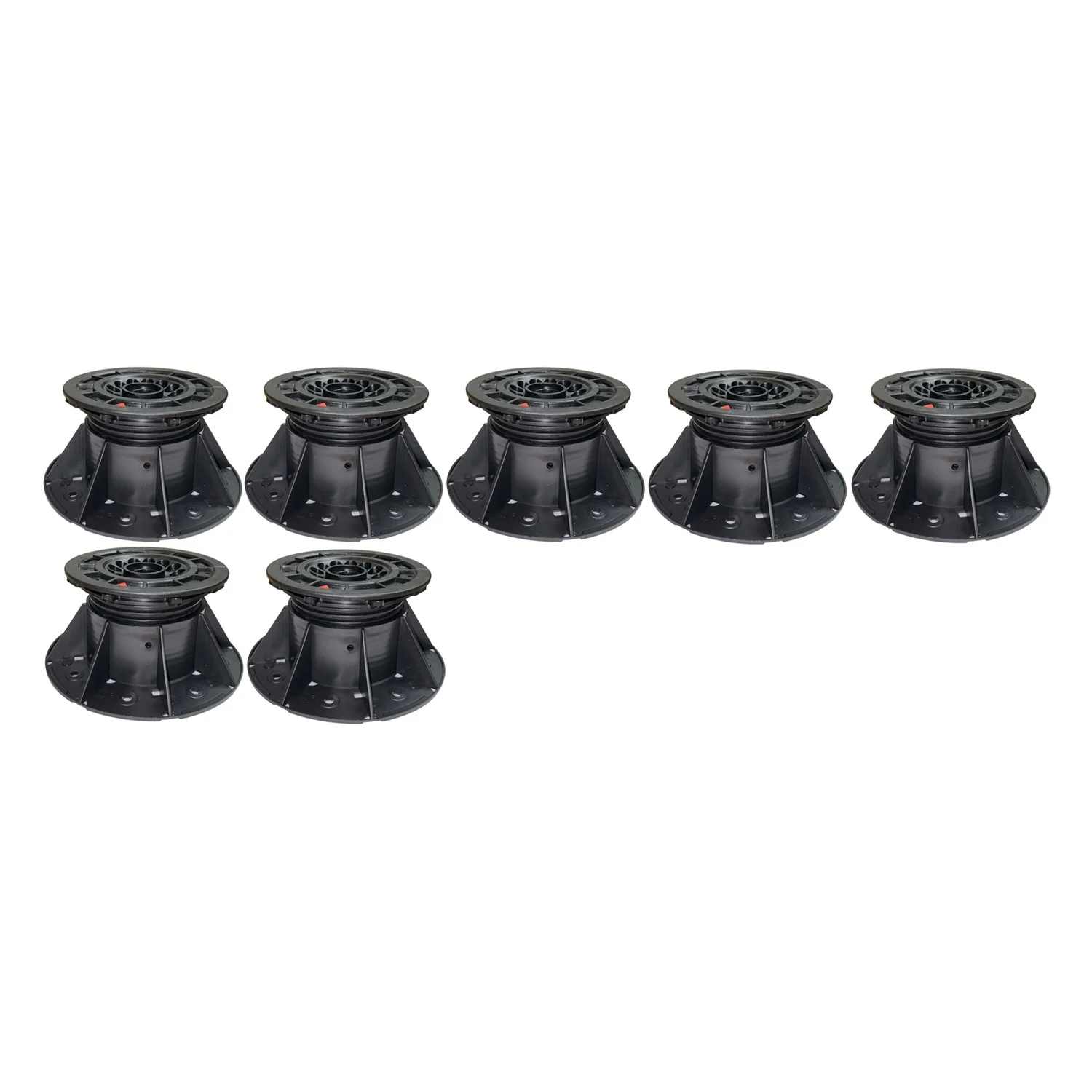 Mauersberger Davisi Stellfuß Stelzlager, Set mit 7 Stk. - Höhenverstellbar 7,4 - 11,7 cm