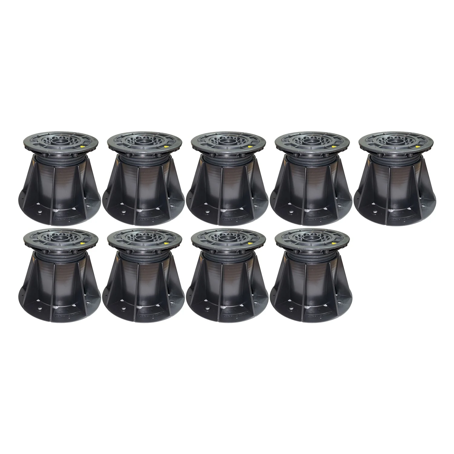 Mauersberger Davisi Stellfuß Stelzlager, Set mit 9 Stk. - Höhenverstellbar 11,7 - 20,1 cm