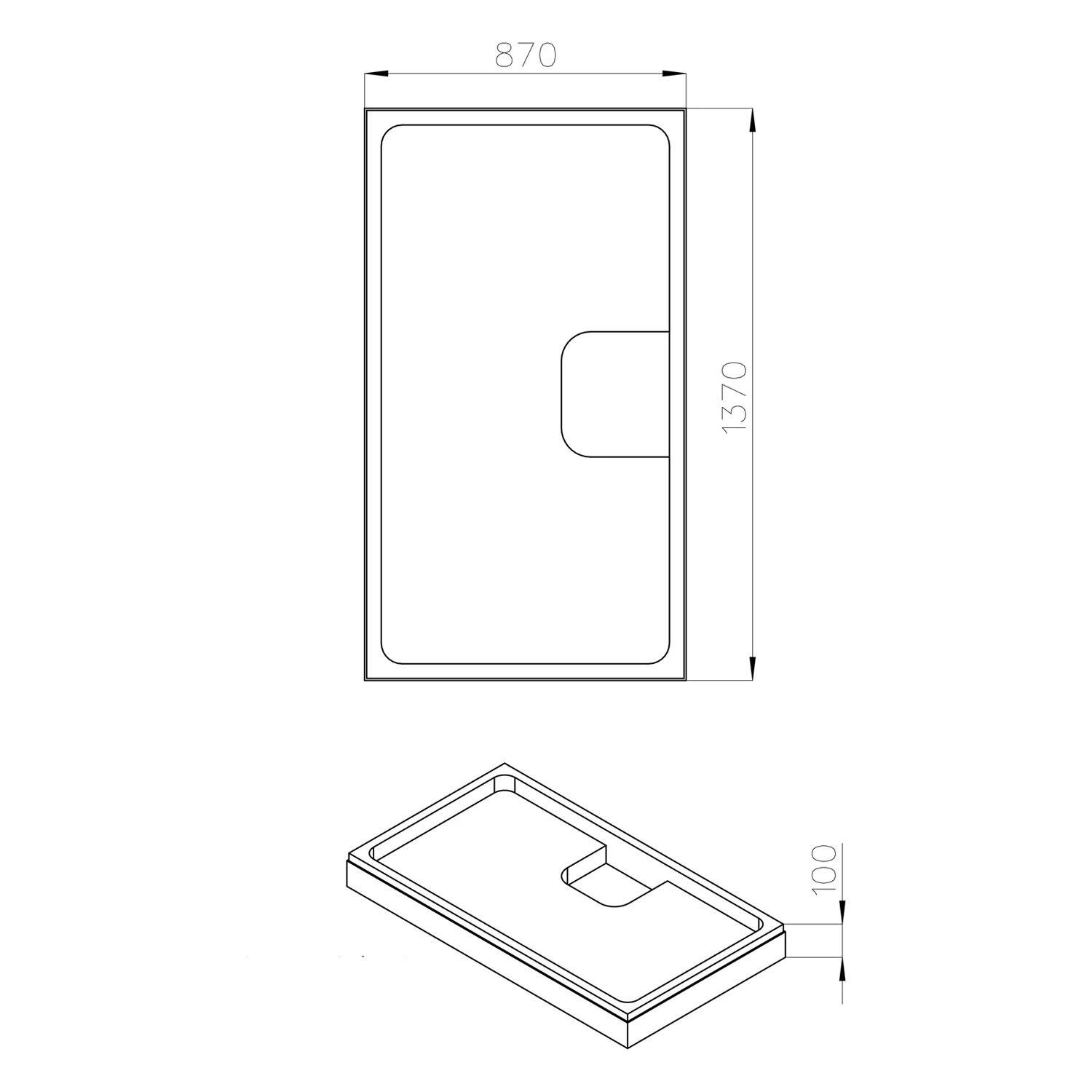 Mauersberger Duschwannenträger aus Styrorpor für lupina 140 x 90 superflach Bild 2