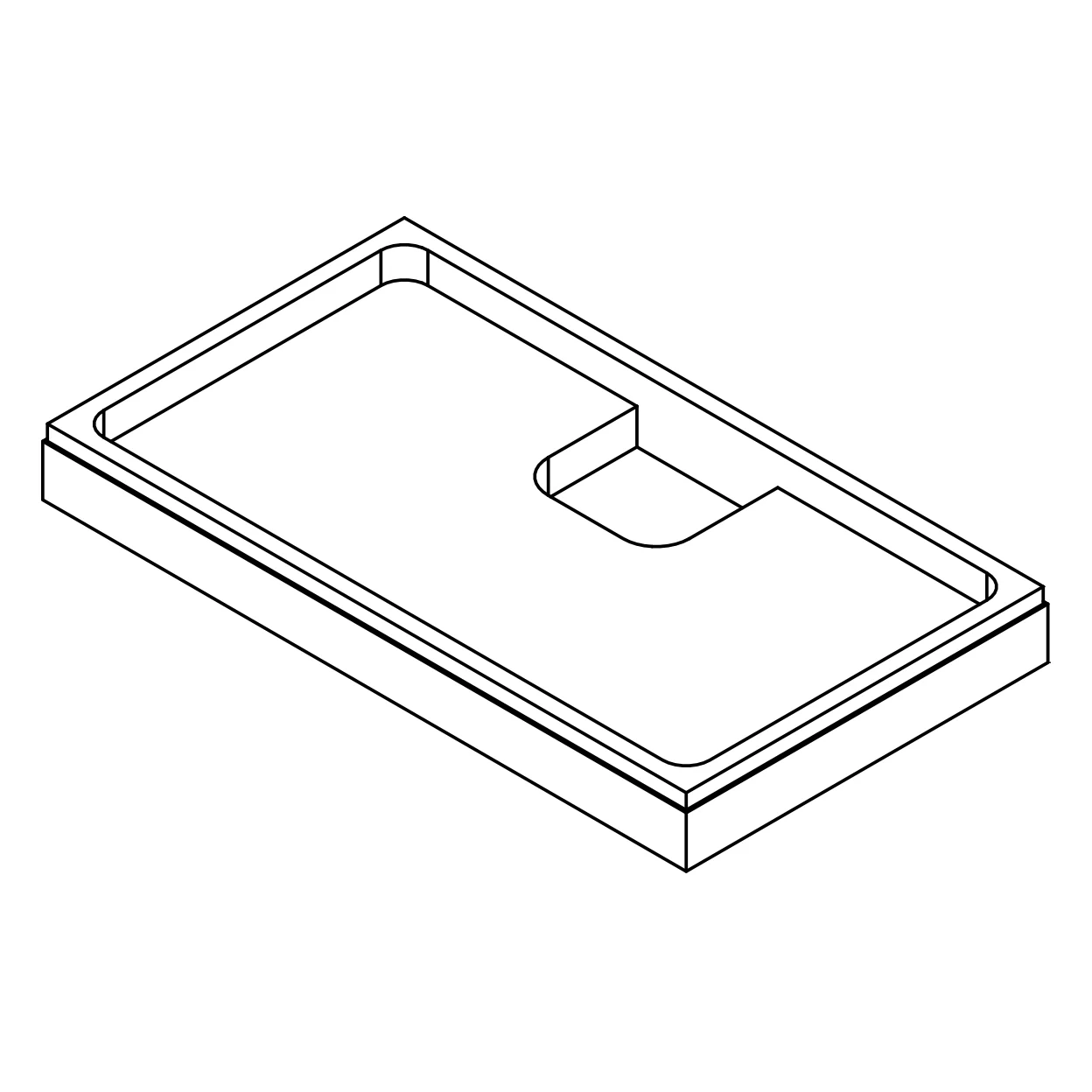 Mauersberger Duschwannenträger aus Styrorpor für lupina 140 x 90 superflach