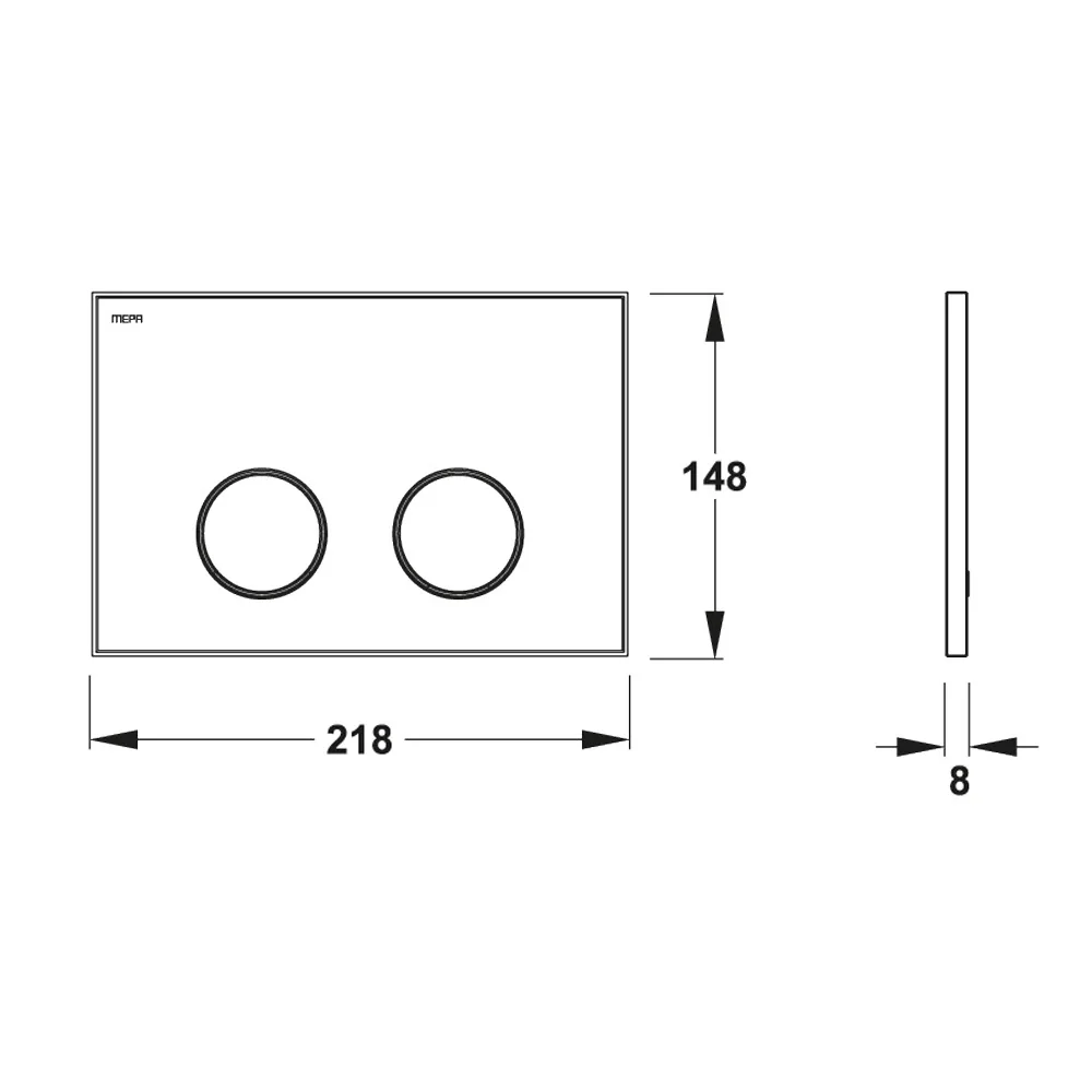 MEPA Frame Betätigungsplatte 2-Mengen Spültechnik Bild 2