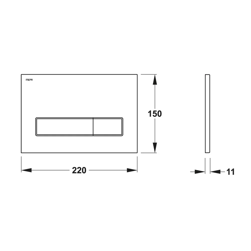 MEPA Orbit Betätigungsplatte vandalensicher 2-Mengen Spültechnik Bild 2