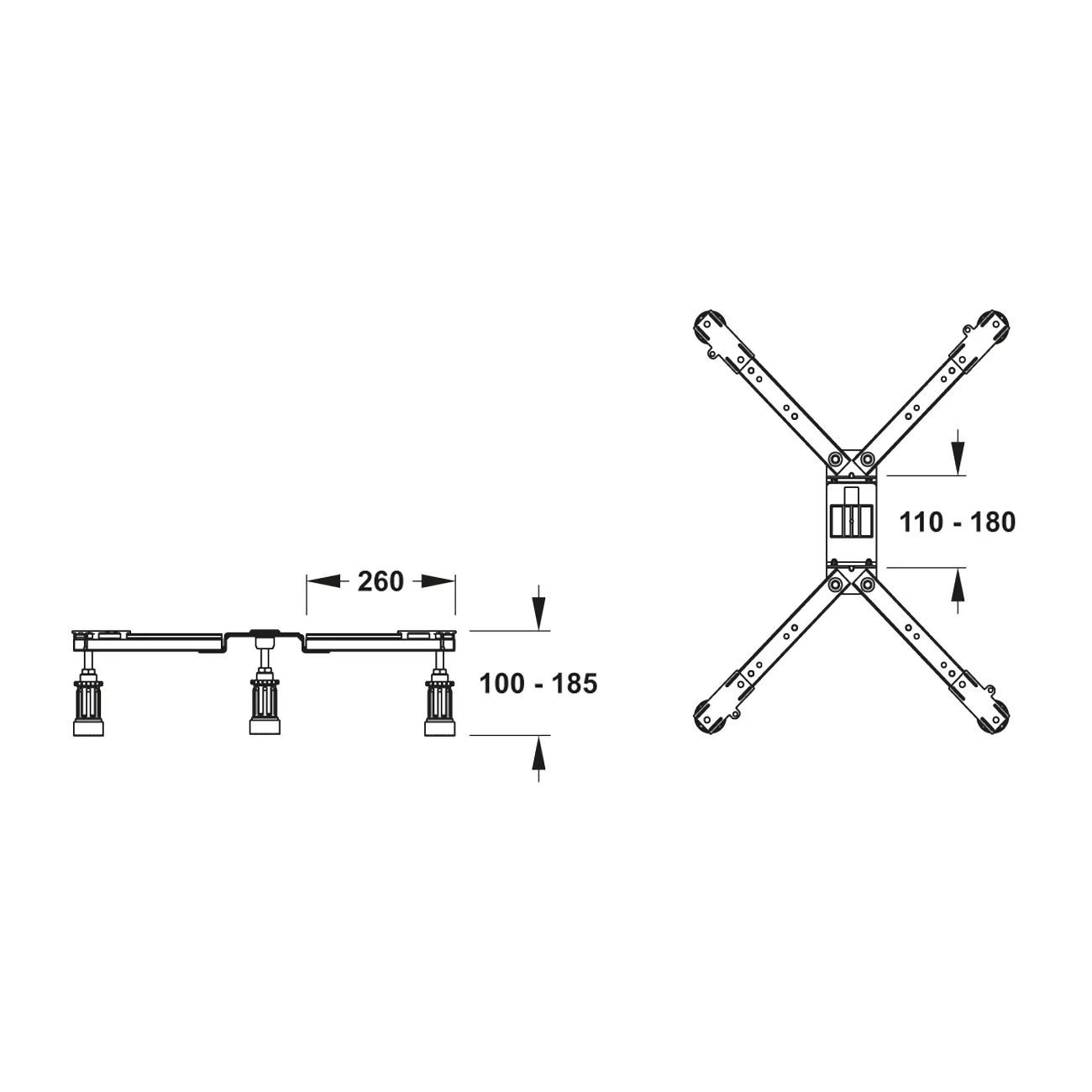 MEPA Duschwannenfüße BW-5 Maxi Bild 2