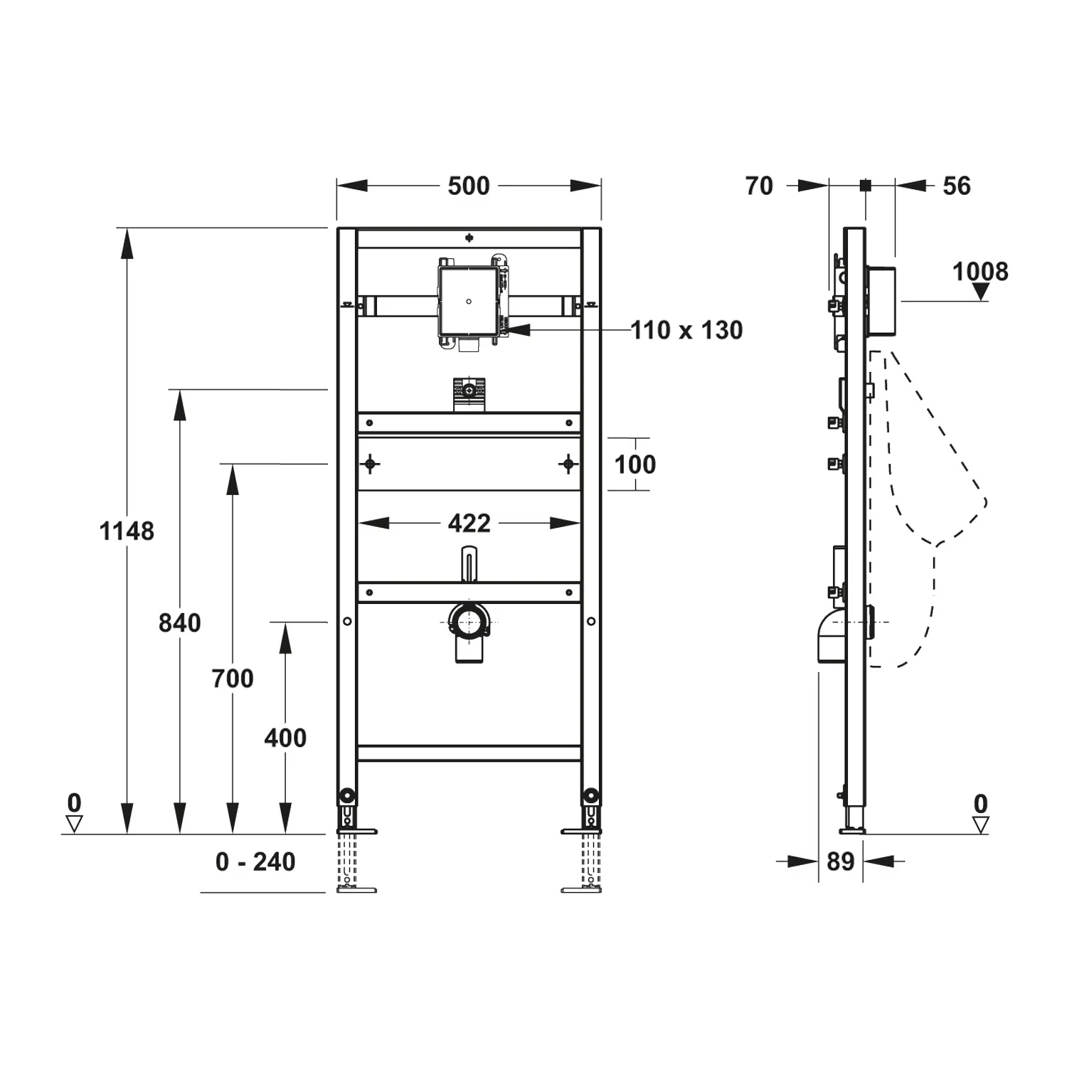 MEPA nextVIT Urinal-Elemente UP-Spülsys. elektr./mechanisch Bild 2