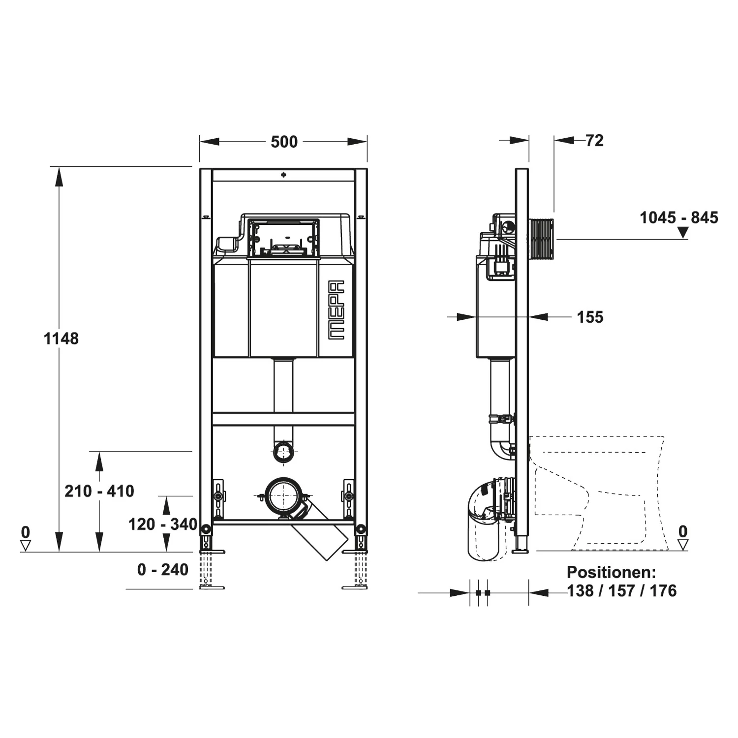 MEPA nextVIT Stand-WC Spülkasten Baby/Kinder 120 cm Bild 2