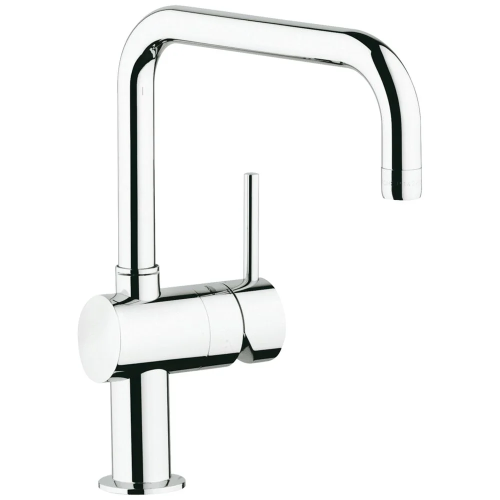 Chromowana bateria kuchenna widok z boku, Grohe