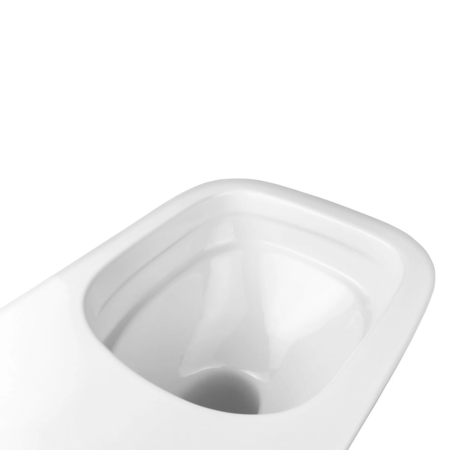 Widok z boku białej miski WC, Oltens