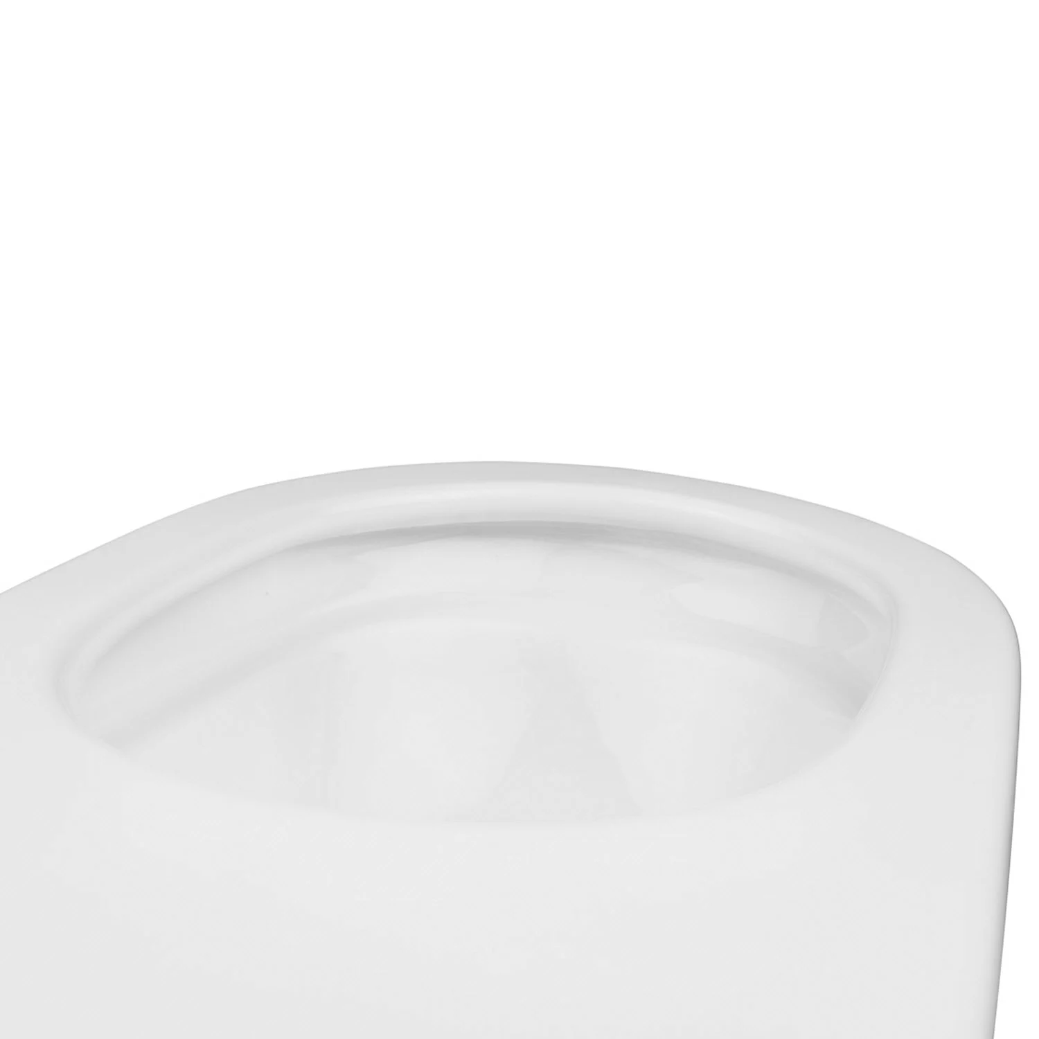 Zbliżenie na białą miskę WC, Oltens