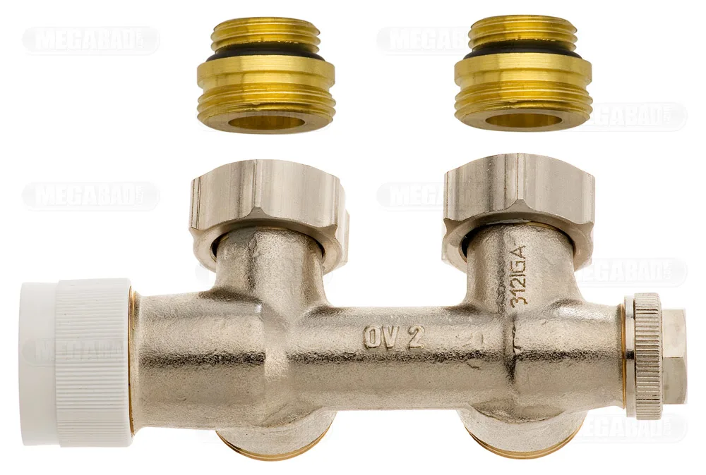 Oventrop Multiblock T Anschlussarmatur Eckform mit Voreinstellung