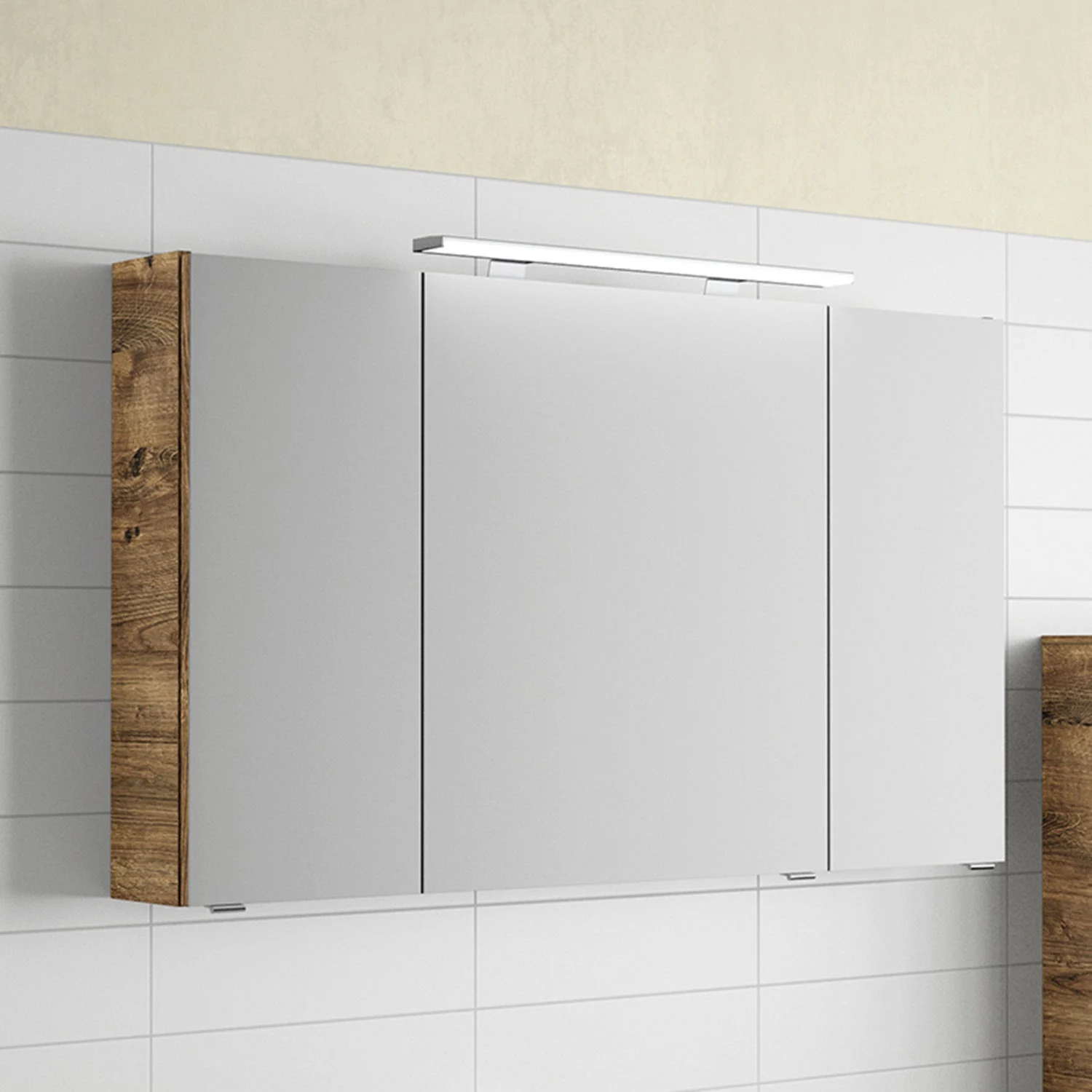 Pelipal Serie 4010 Spiegelschrank 120 x 70,3 cm mit LED-Aufsatzleuchte