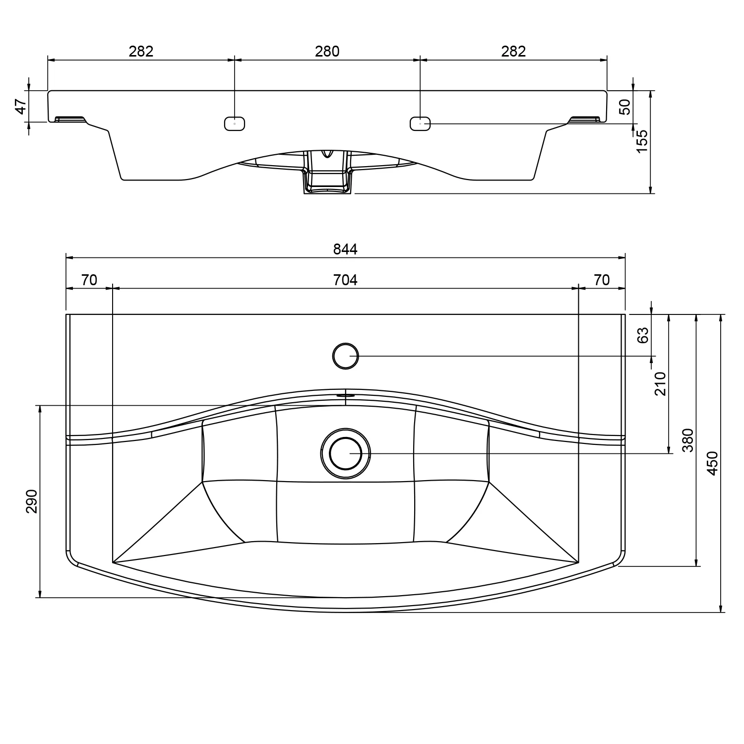 Pelipal Serie 4010 Waschtisch 84 cm Bild 5