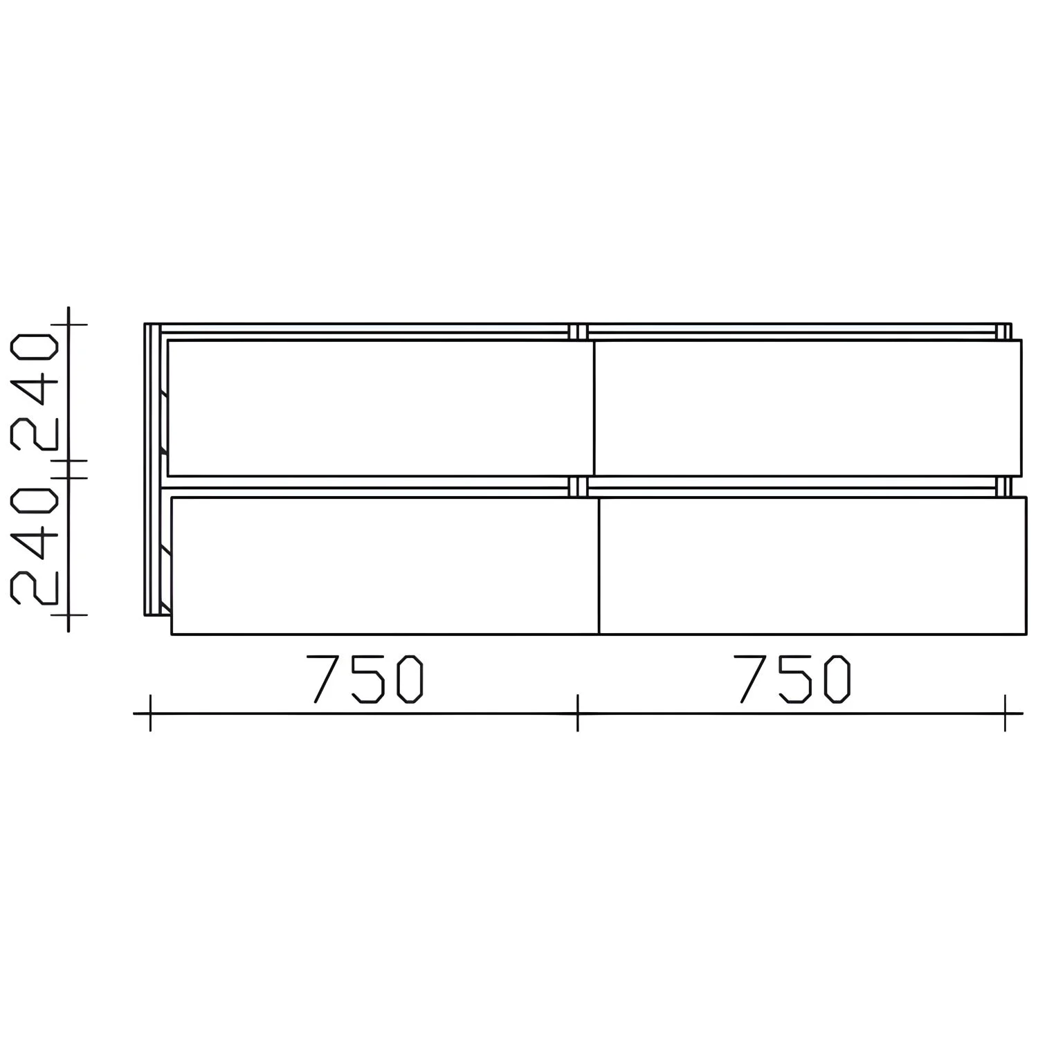 Pelipal Serie 6010 Waschtischunterschrank 152 x 49,3 x 51,2 cm, mit 4 Auszügen Bild 3
