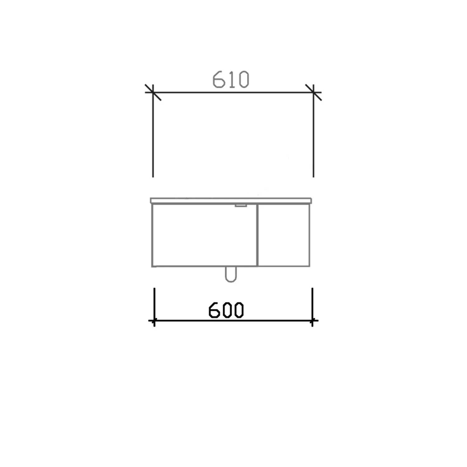 Pelipal Serie 6915 Waschtischunterschrank 60 x 32 x 24 cm mit 2 Drehtüren, Anschlag links Bild 4