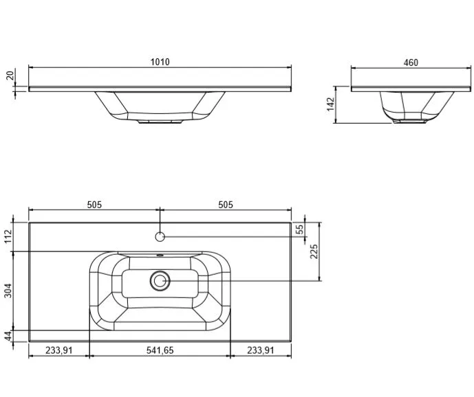 Pelipal Serie 6040 Mineralmarmor-Waschtisch 101 cm Bild 2