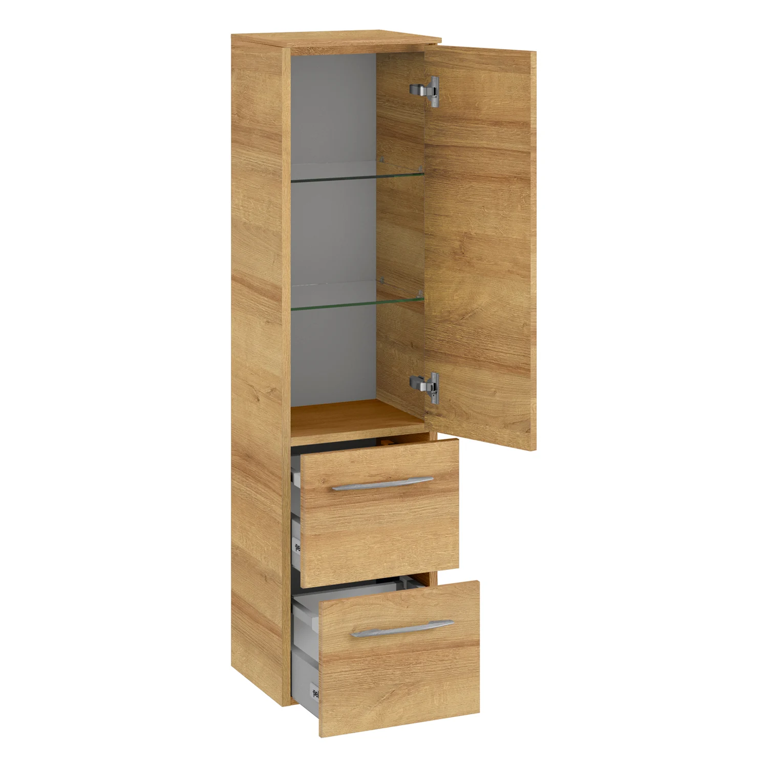 Pelipal Cassca Midischrank 30 x 121 cm mit 1 Drehtür und 2 Auszügen Bild 2