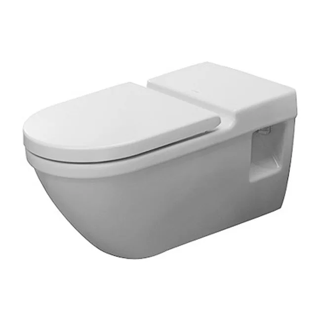 Biała toaleta widok z boku na neutralnym tle, Duravit