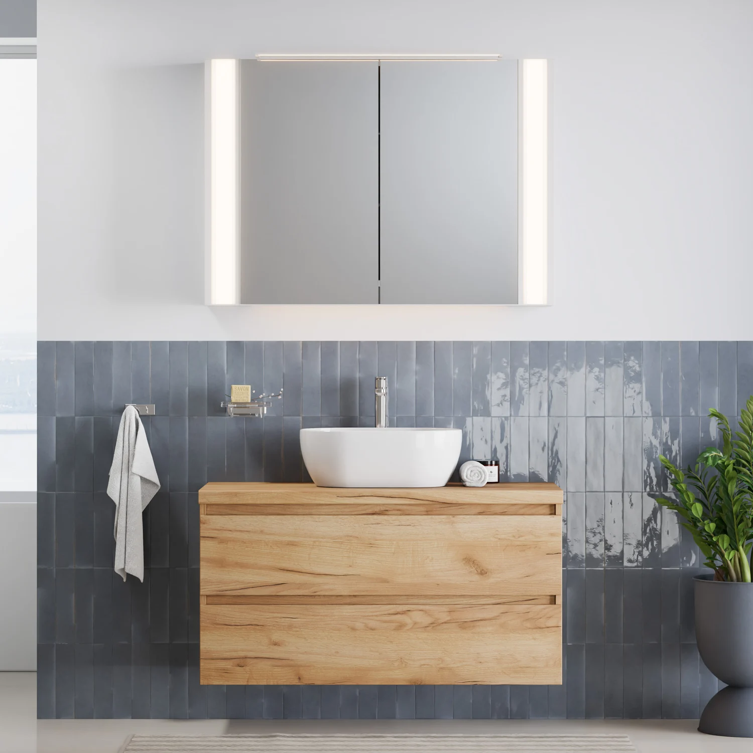 pianura Aora Waschtisch-Einhebelmischer, wassersparend XXL Bild 3
