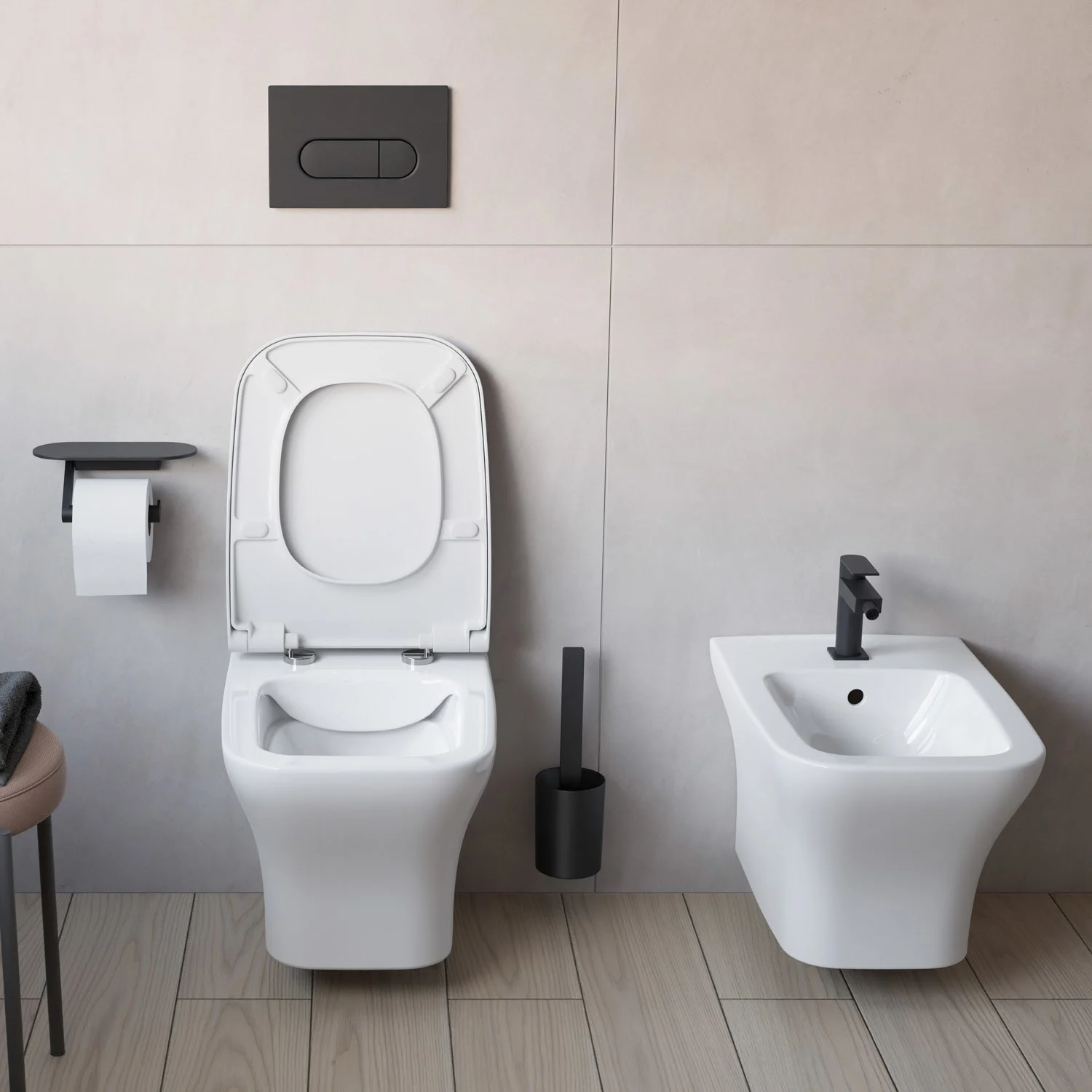 pianura Giulia Bidet-Einhebelmischer, wassersparend inkl. Pop Up Ablaufventil Bild 3