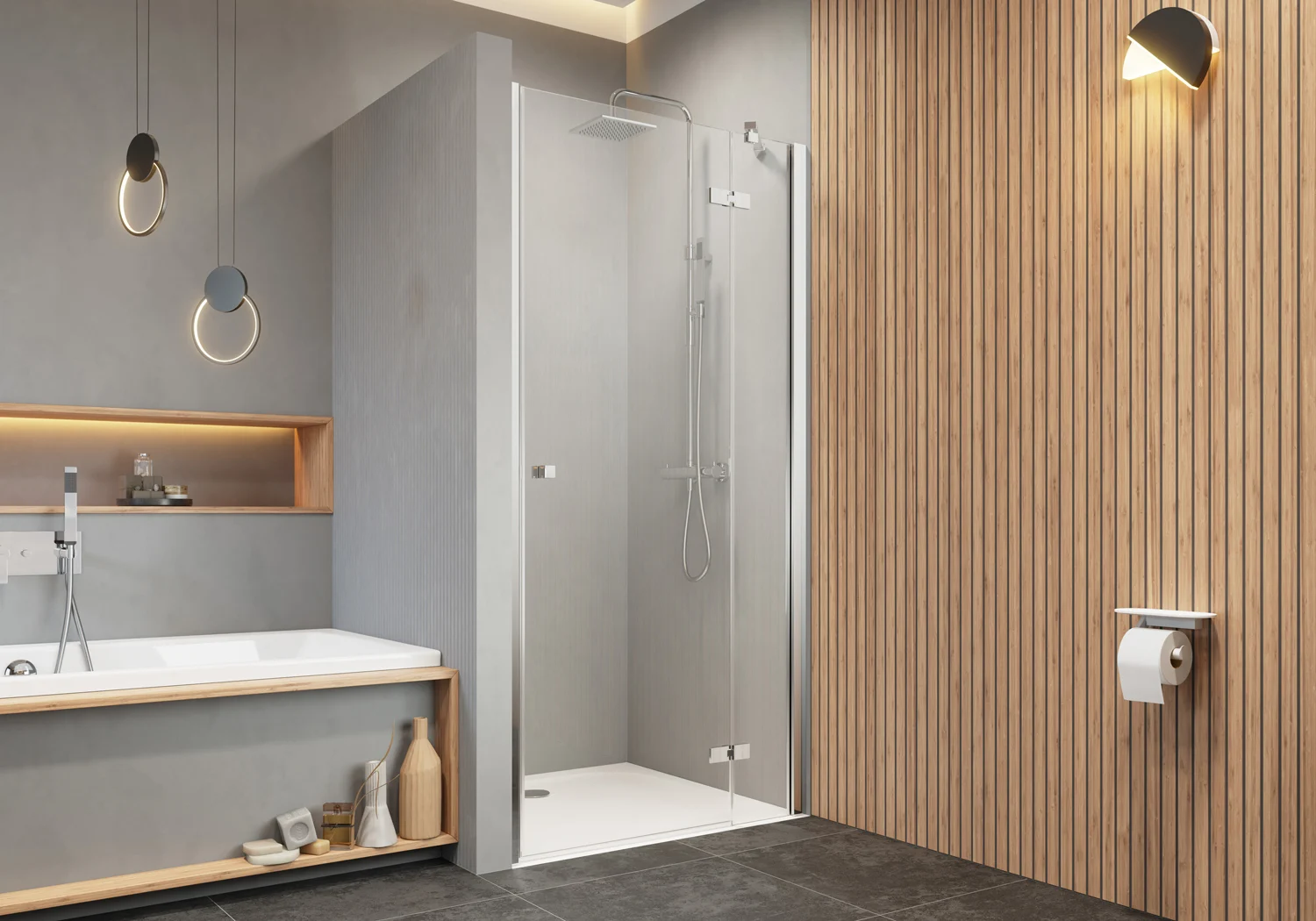 pianura Giulia Duschsystem Aufputz mit Thermostat und Kopfbrause 20 x 20 cm Bild 3