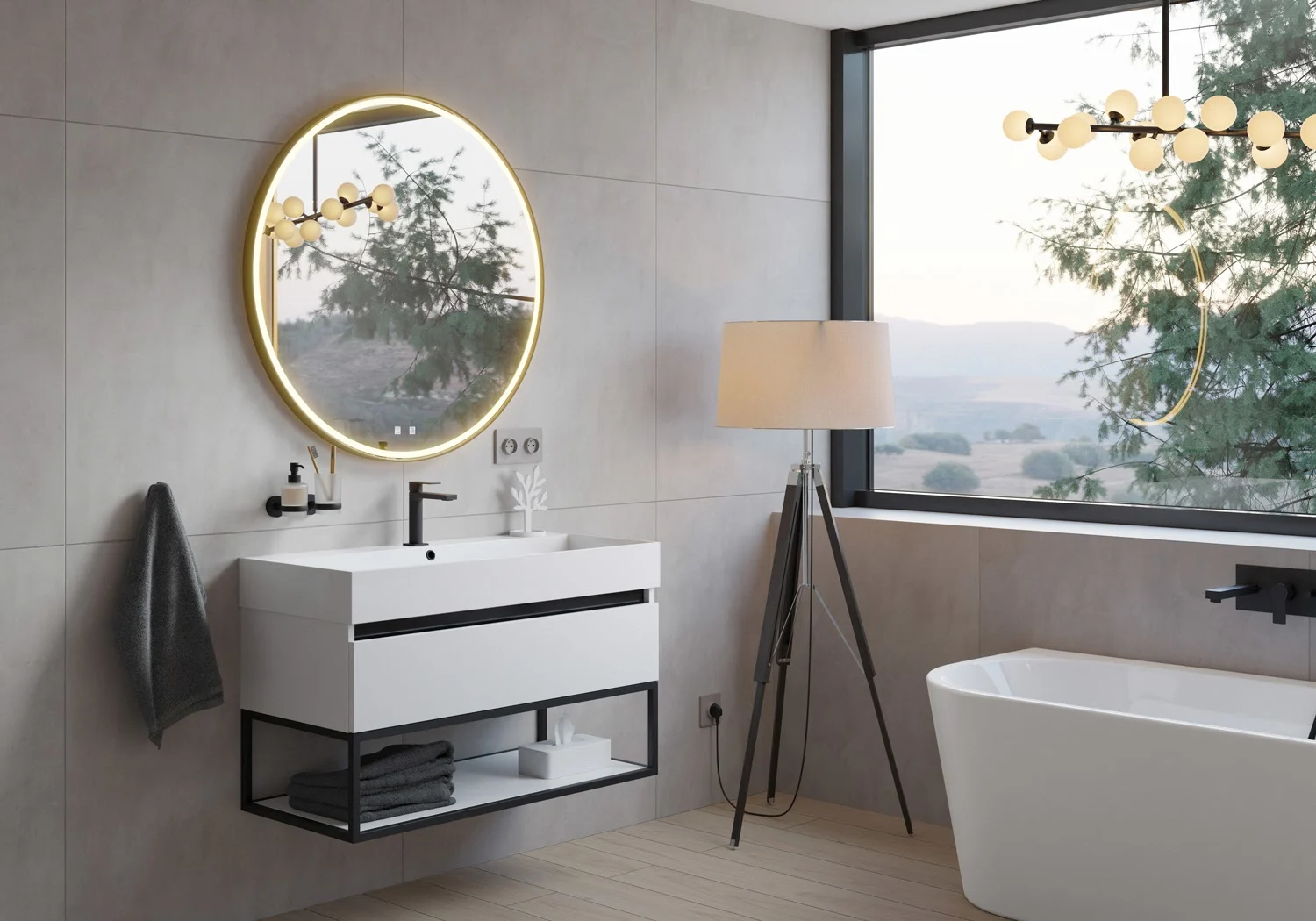 pianura Giulia Waschtisch-Einhebelmischer, wassersparend inkl. Pop Up Ablaufventil Bild 4