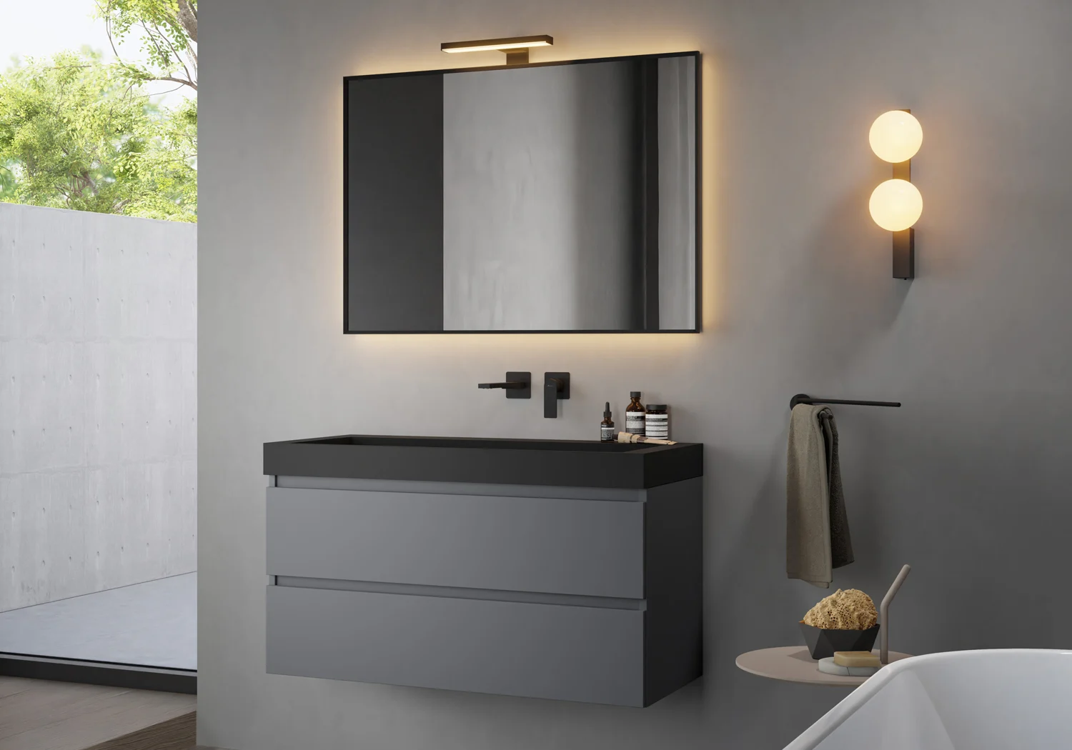 pianura Giulia Waschtisch-Wandarmatur 20 cm inkl. Grundkörper, wassersparend Bild 3