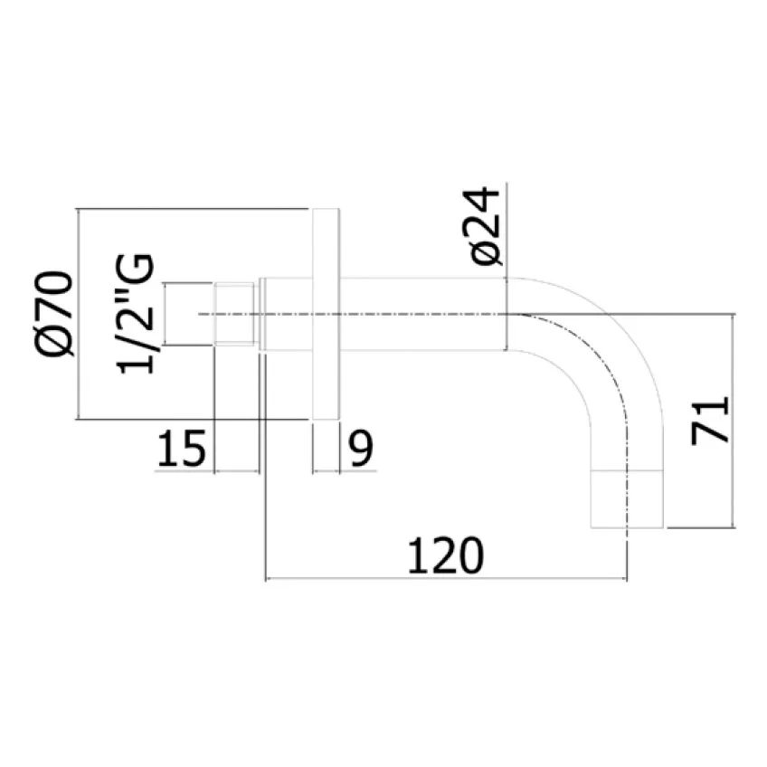 pianura Stella Wanneneinlauf Ausladung 17,5 cm Bild 2