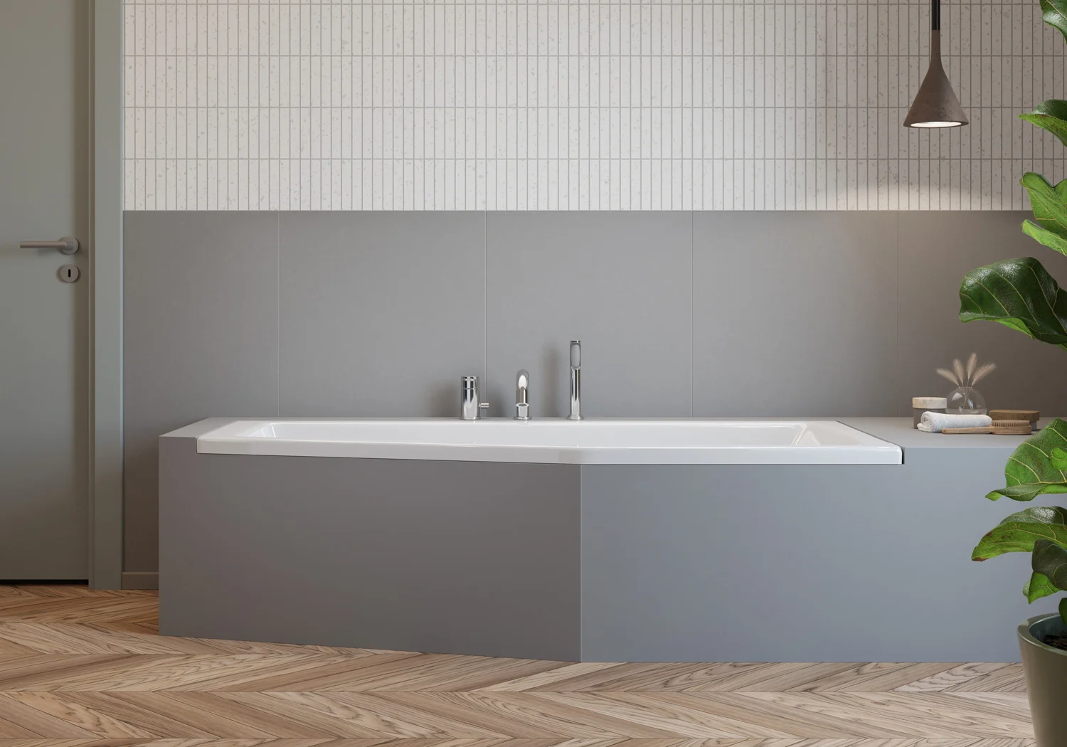 pianura Gina Raumsparwanne 170 x 75 cm Ecke rechts Bild 3