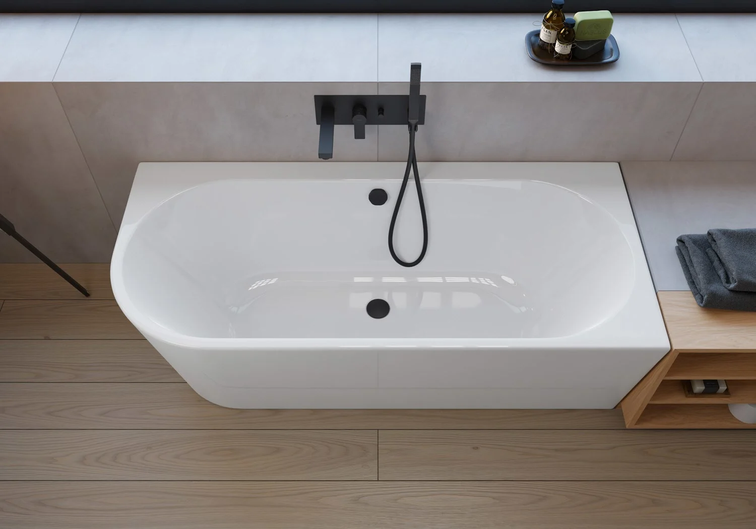 pianura Valentina Eckbadewanne 180 x 80 cm Ecke rechts Bild 3