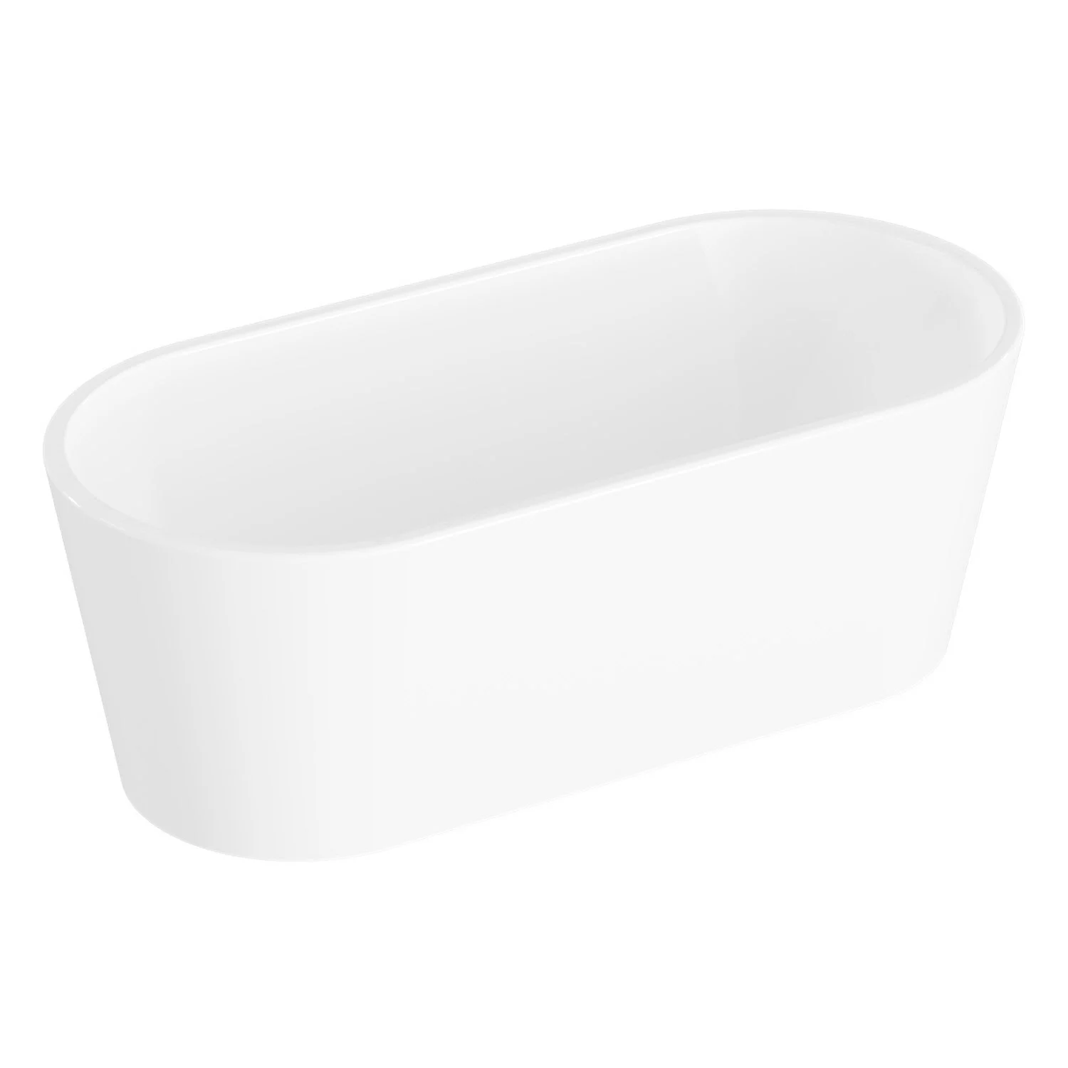 pianura Valentina Badewanne oval freistehend 160 x 75 cm mit Schürze und verdecktem Überlauf Bild 2