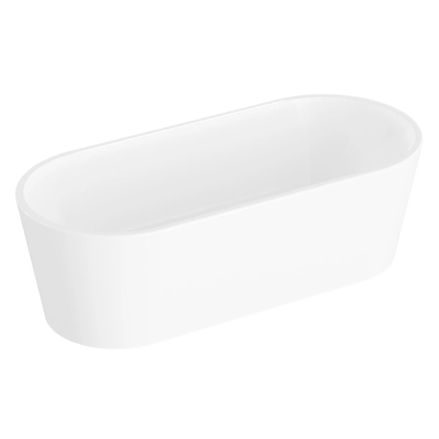 pianura Valentina Badewanne oval freistehend 180 x 80 cm mit Schürze und verdecktem Überlauf Bild 2