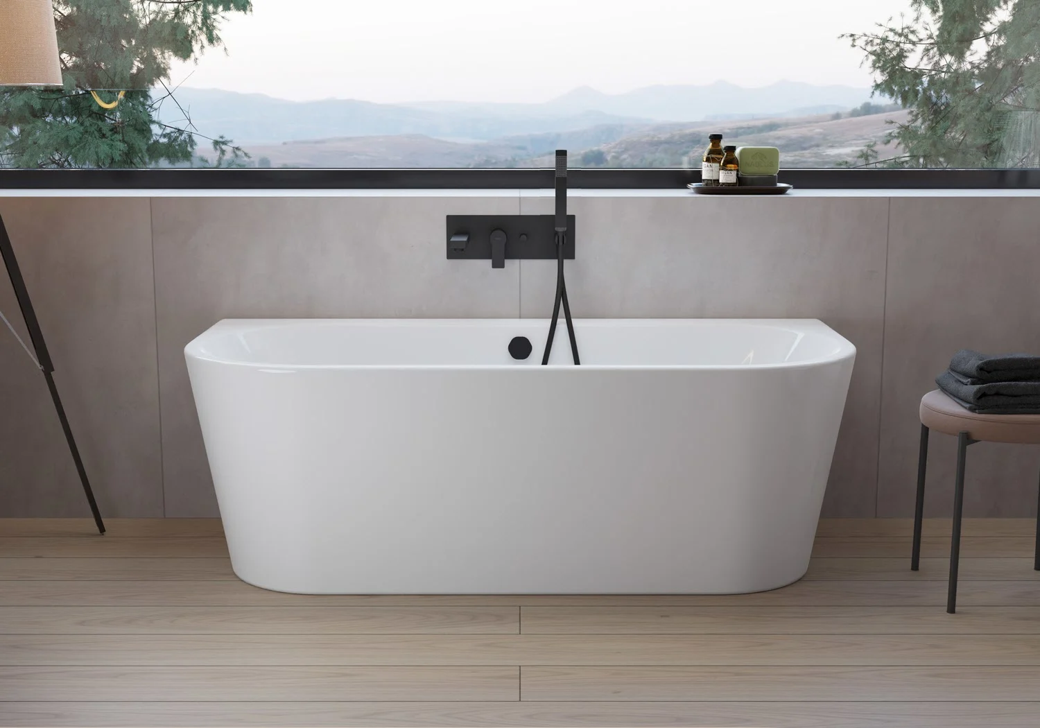 pianura Valentina Vorwand-Badewanne 180 x 80 cm Bild 6
