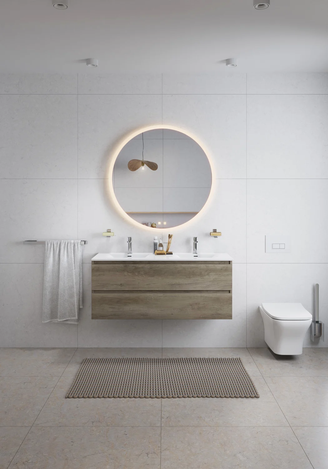 pianura Mia LED Badspiegel mit Spiegelheizung und einer Breite von 100 cm Bild 6