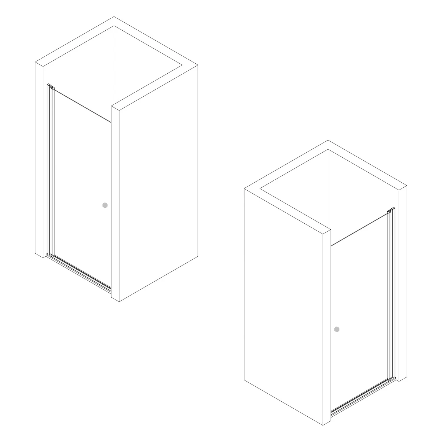 pianura Giulia Drehtür für Nische 90 cm Bild 5