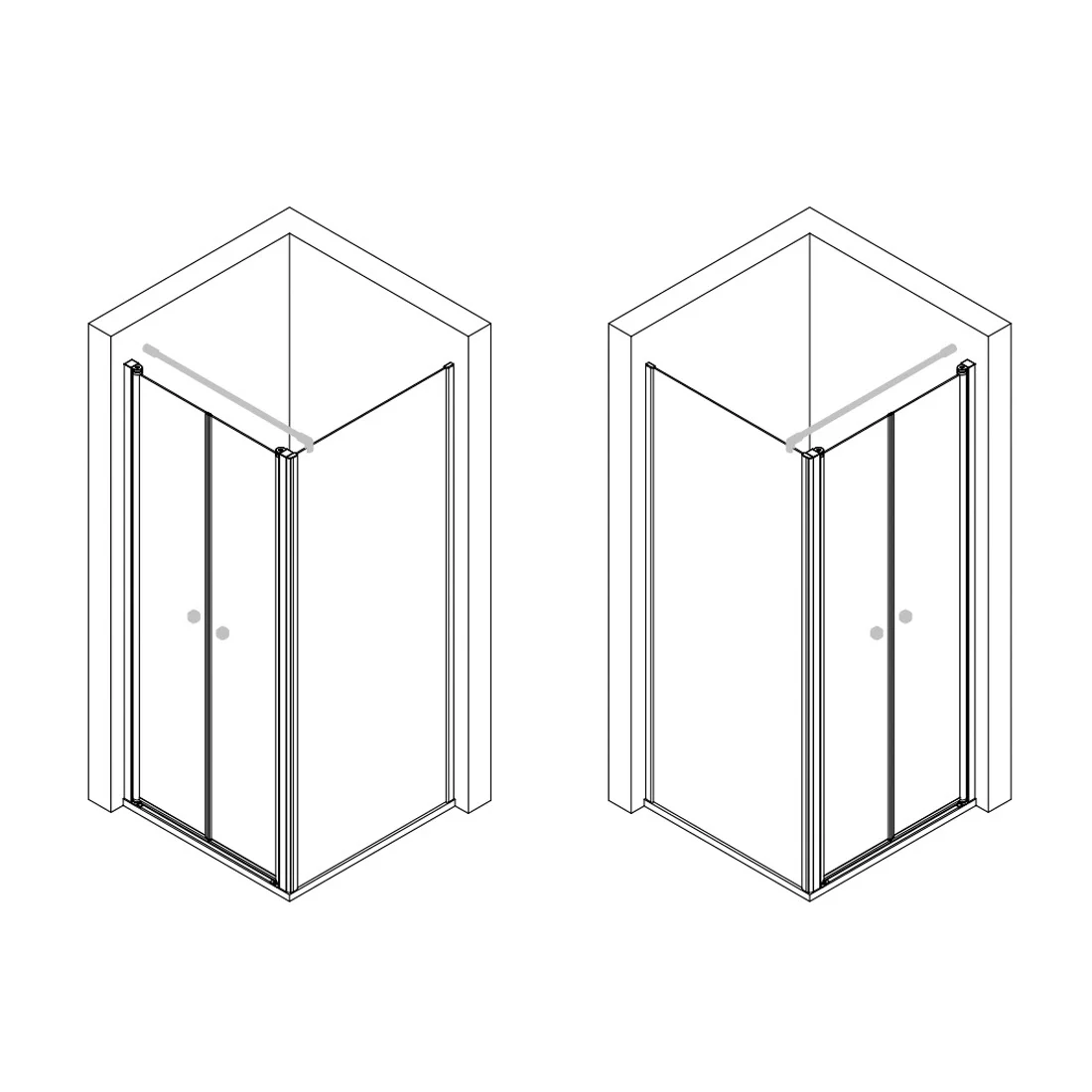 pianura Giulia Pendeltür mit Seitenwand 90 x 90 cm Bild 5