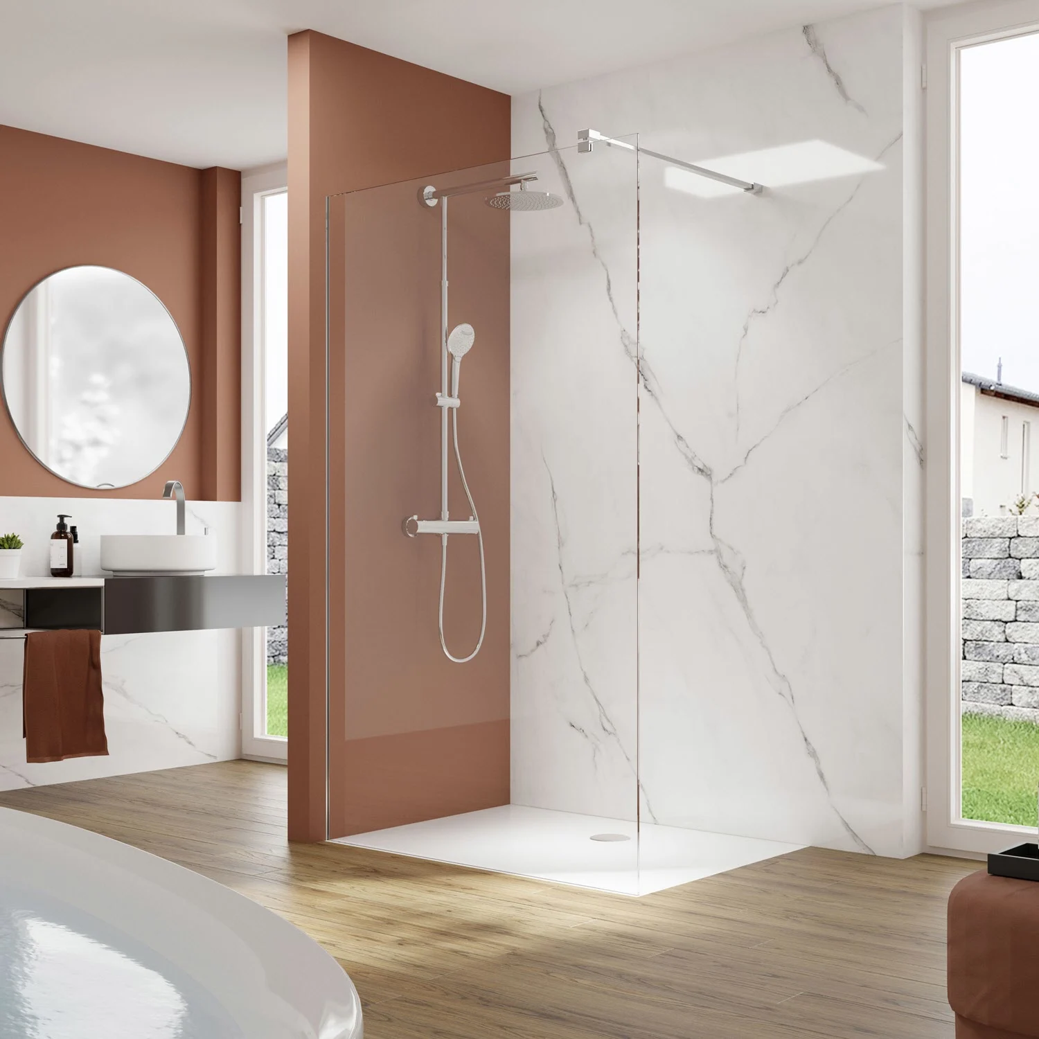 pianura Viola Walk-In Glaselement 120 x 200 cm Bild 5