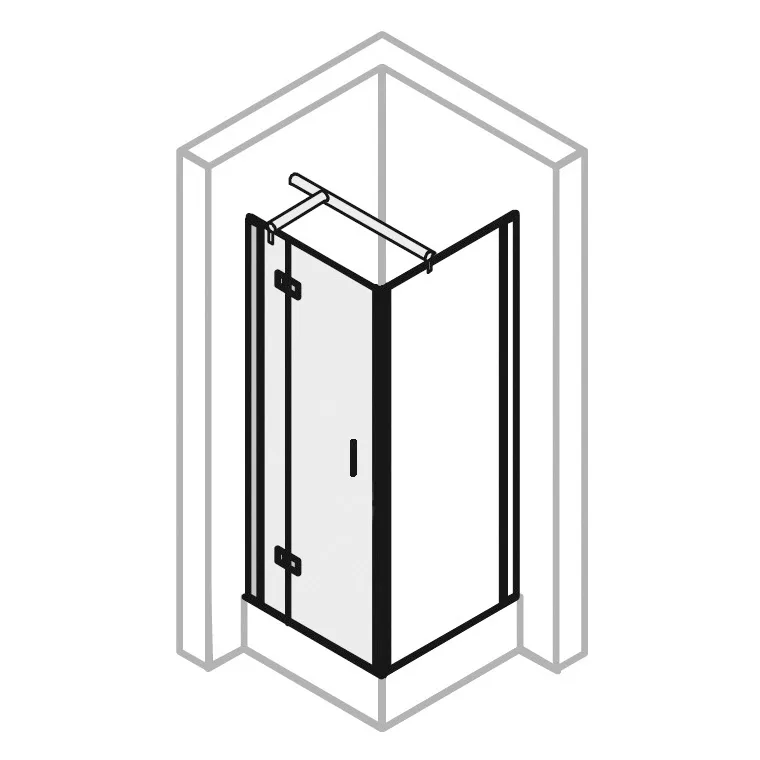 pianura Arianna Drehtür mit Festteil und Seitenwand 120 x 80 cm, Türanschlag links Bild 4