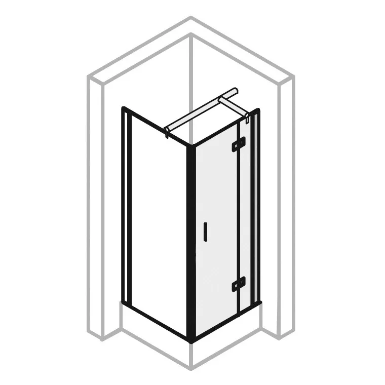 pianura Arianna Drehtür mit Festteil und Seitenwand 80 x 90 cm, Türanschlag rechts Bild 4