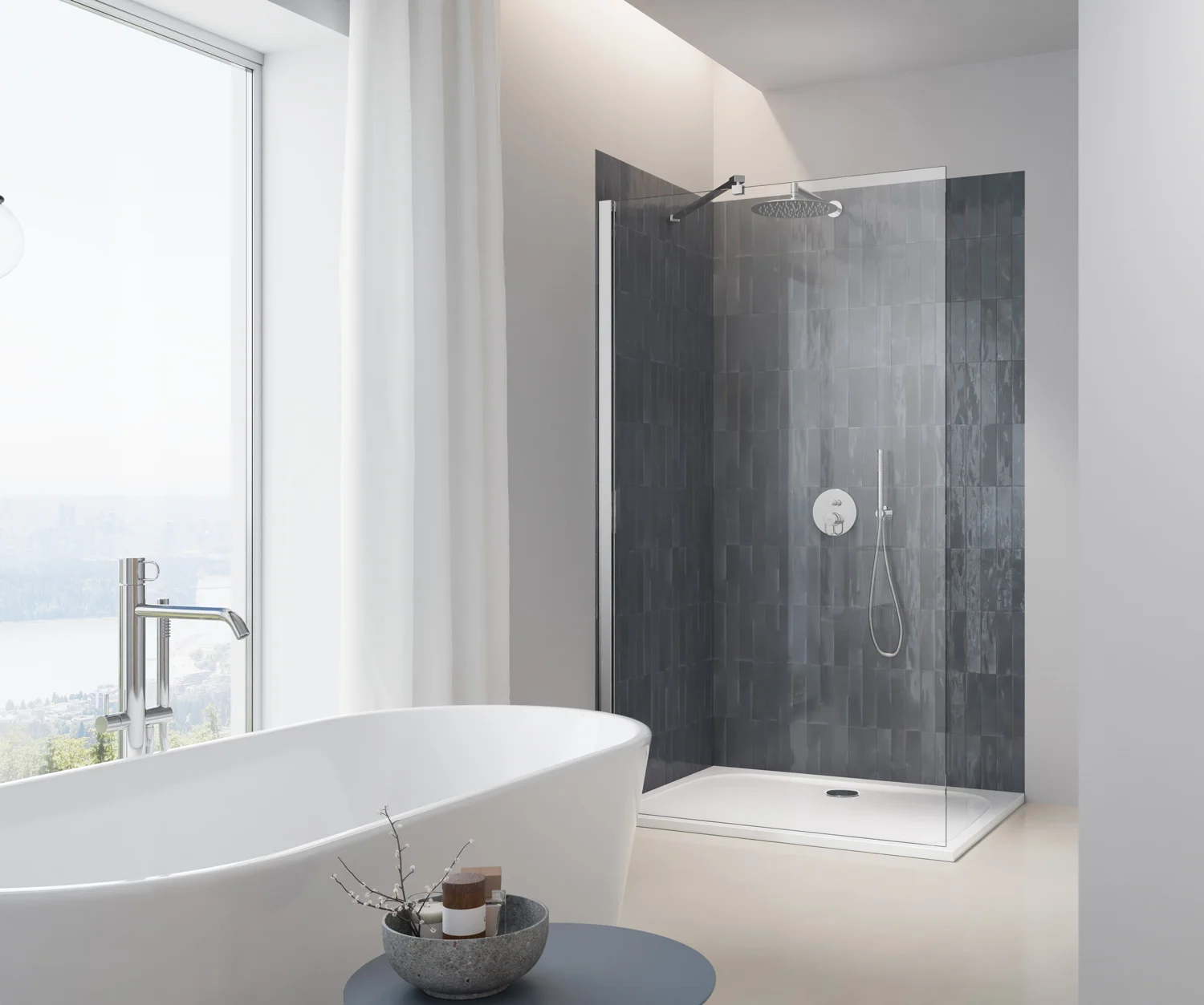 pianura Emilia mineral Duschwanne 120 x 100 x 3 cm mit Antirutsch Bild 3