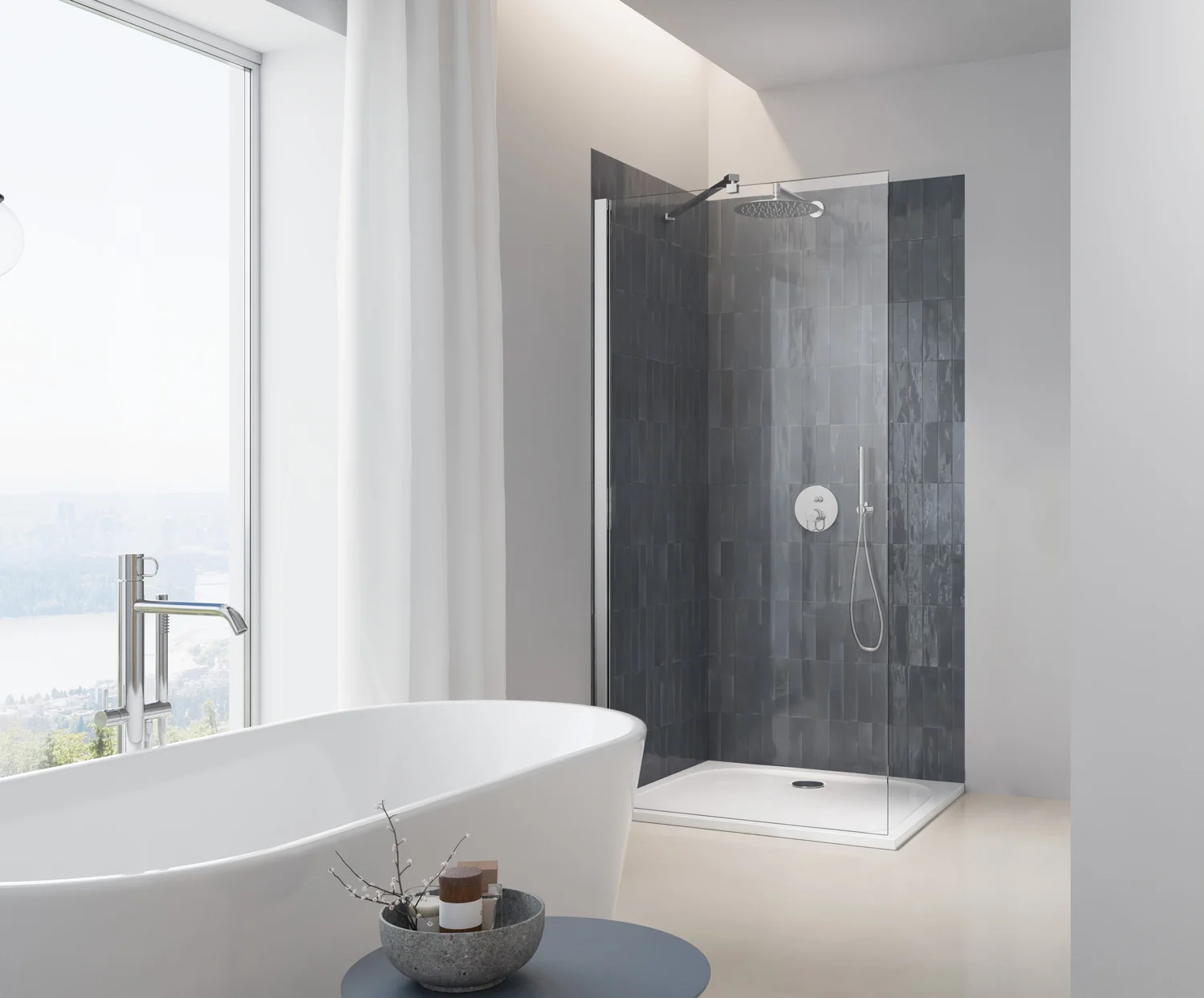 pianura Emilia mineral Duschwanne 80 x 80 x 3 cm mit Antirutsch Bild 3