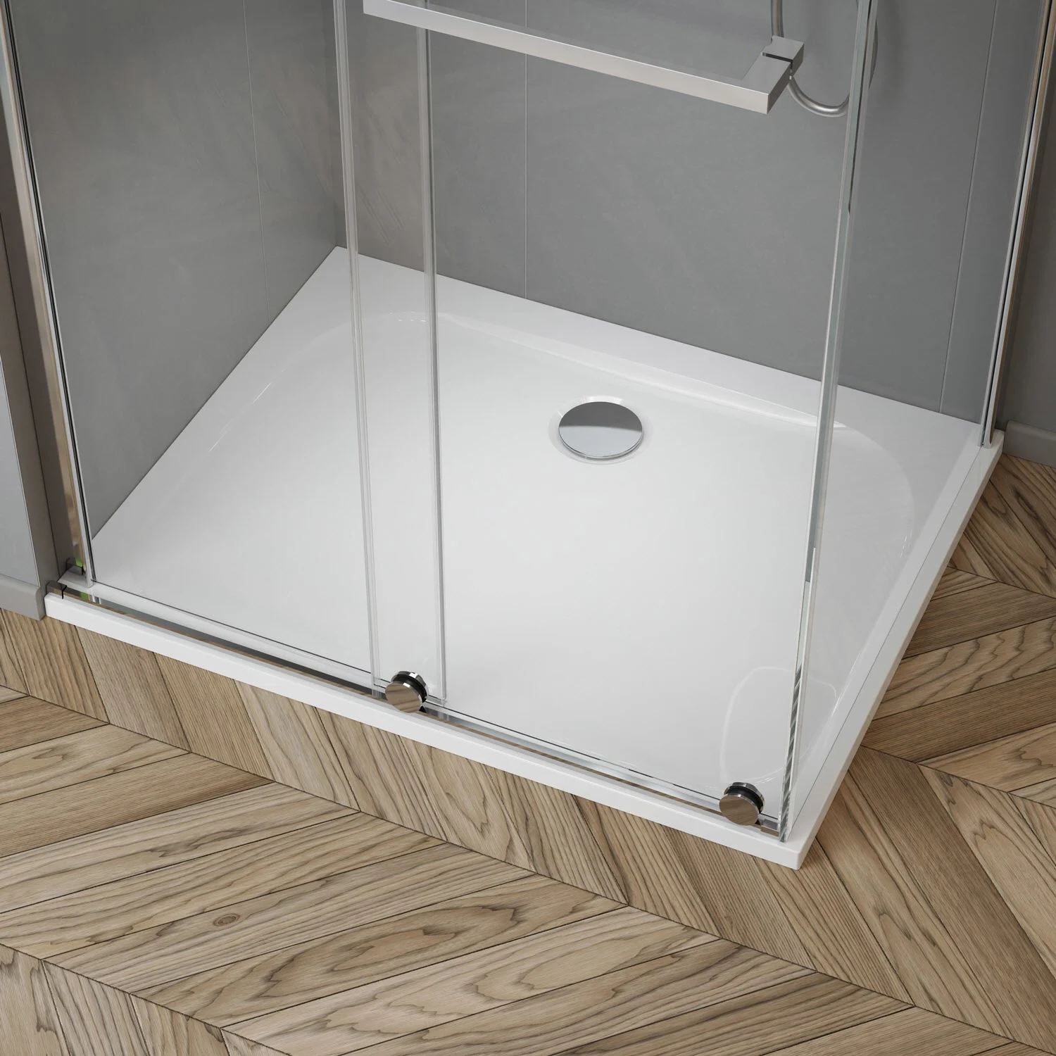 pianura Emilia mineral Duschwanne 90 x 75 x 3 cm