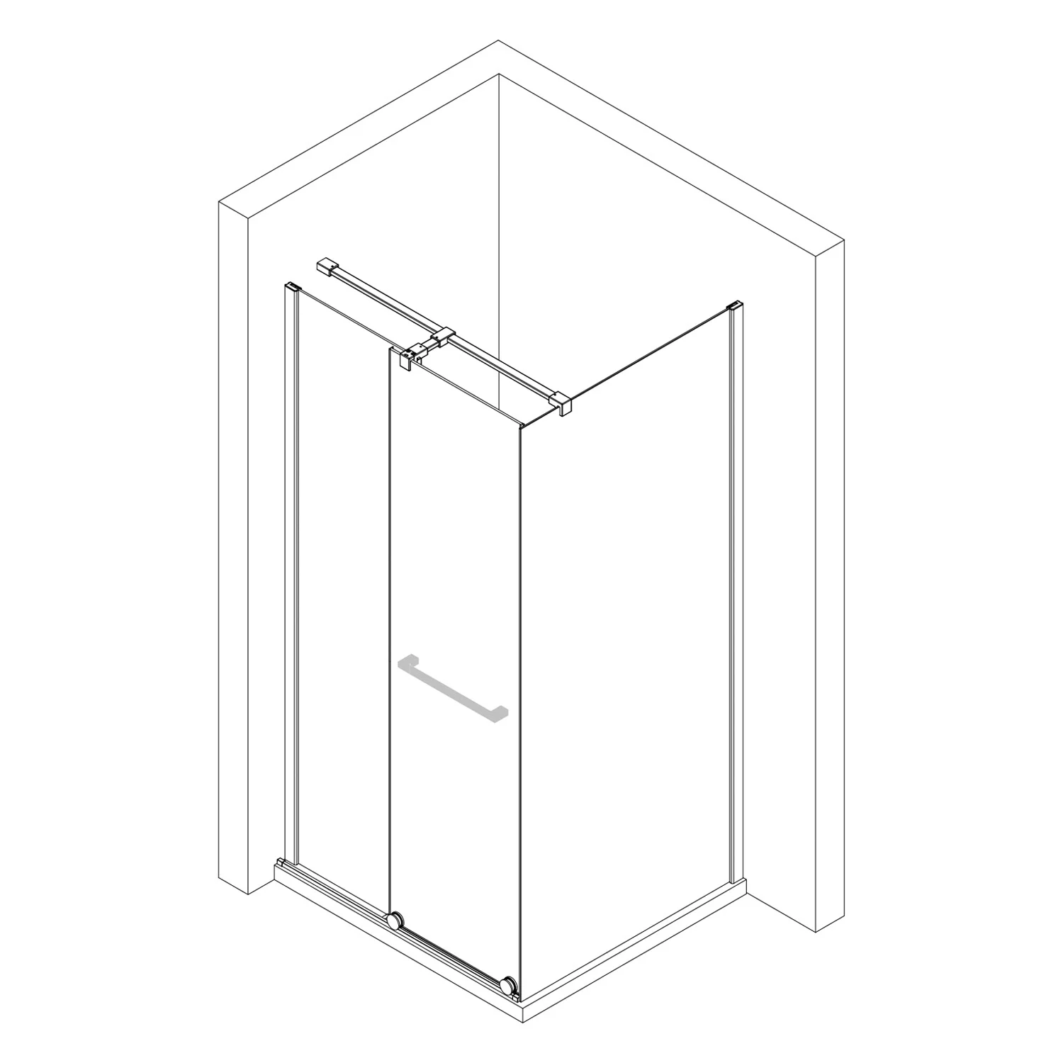 pianura Isabella Schiebetür mit Seitenwand 140 x 90 cm, Türanschlag links Bild 2