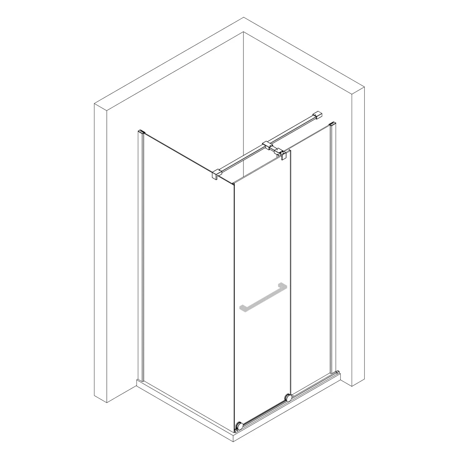 pianura Isabella Schiebetür mit Seitenwand 120 x 90 cm, Türanschlag rechts Bild 4