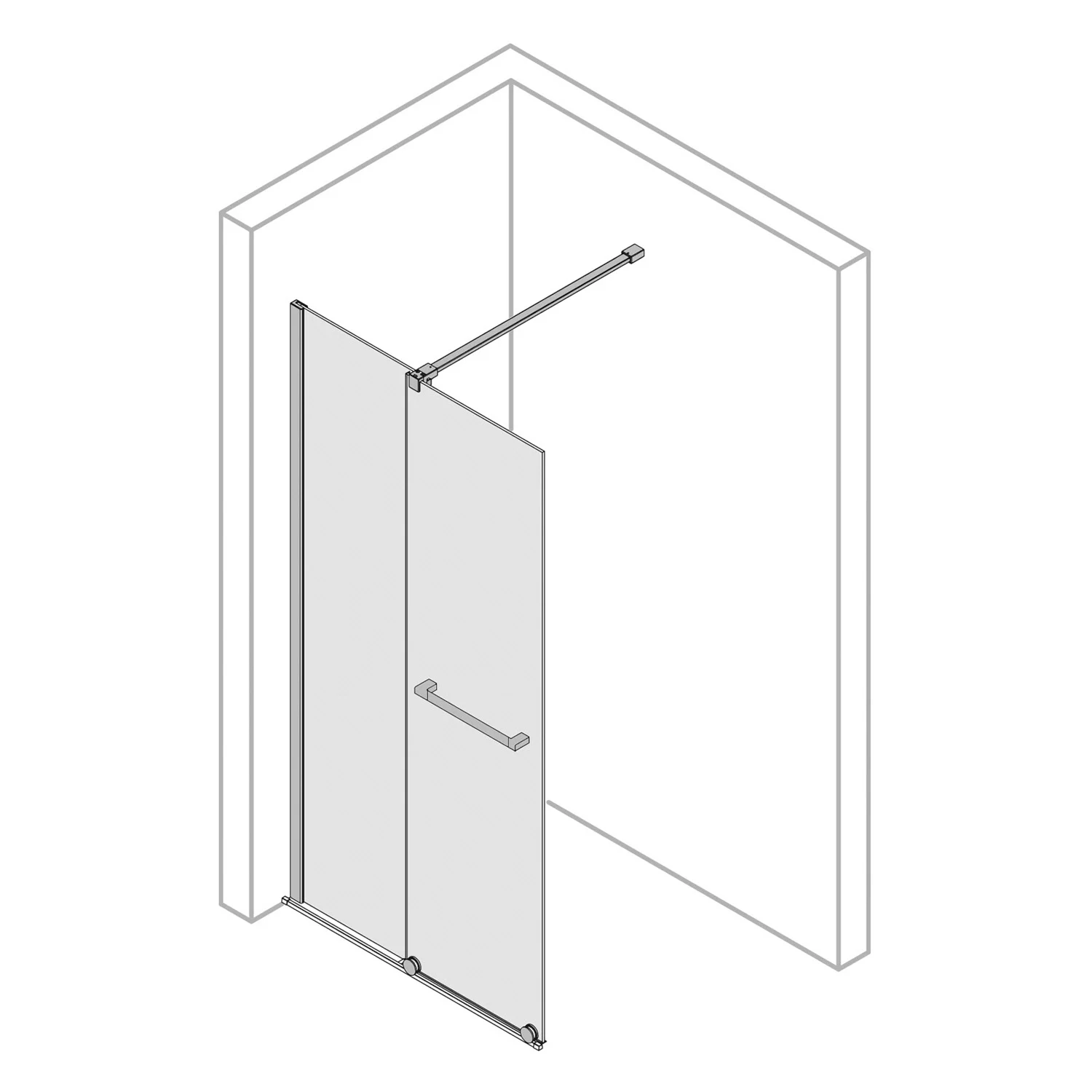 pianura Isabella Walk-In Schiebetür 140 cm, Anschlag links Bild 4