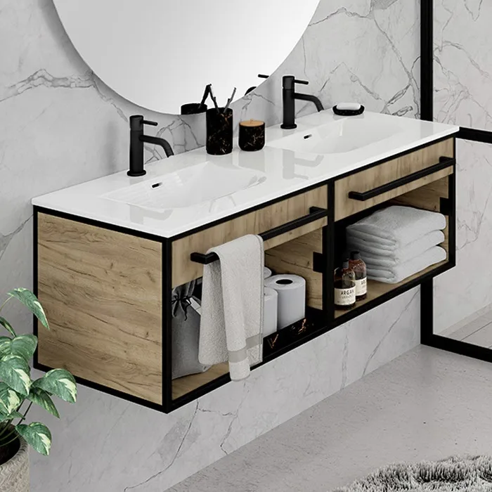 pianura Giulia Doppelwaschtisch mit Unterschrank 121 cm