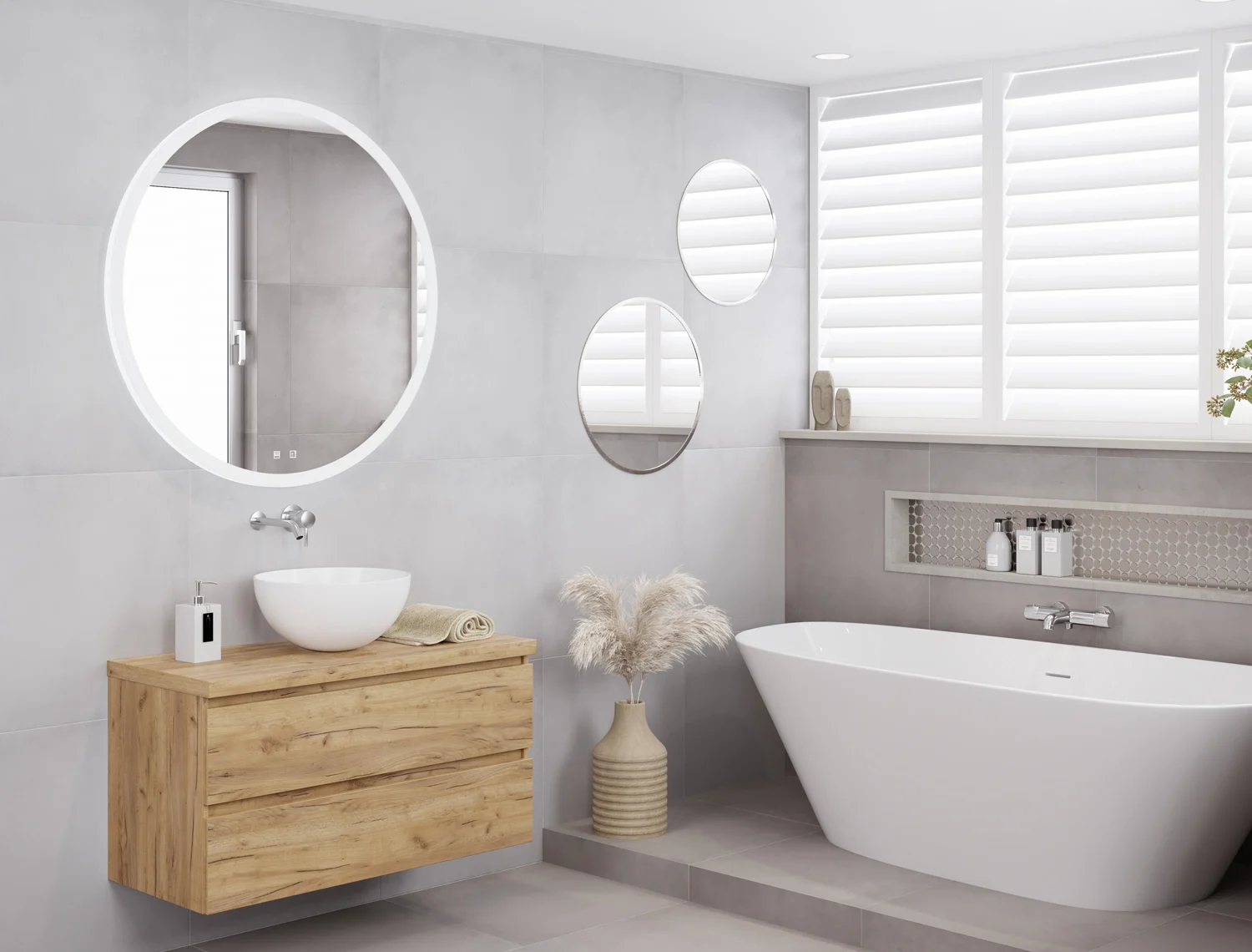 pianura Mia LED-Badspiegel 80 cm mit Spiegelheizung für ein perfektes Badezimmerambiente Bild 2